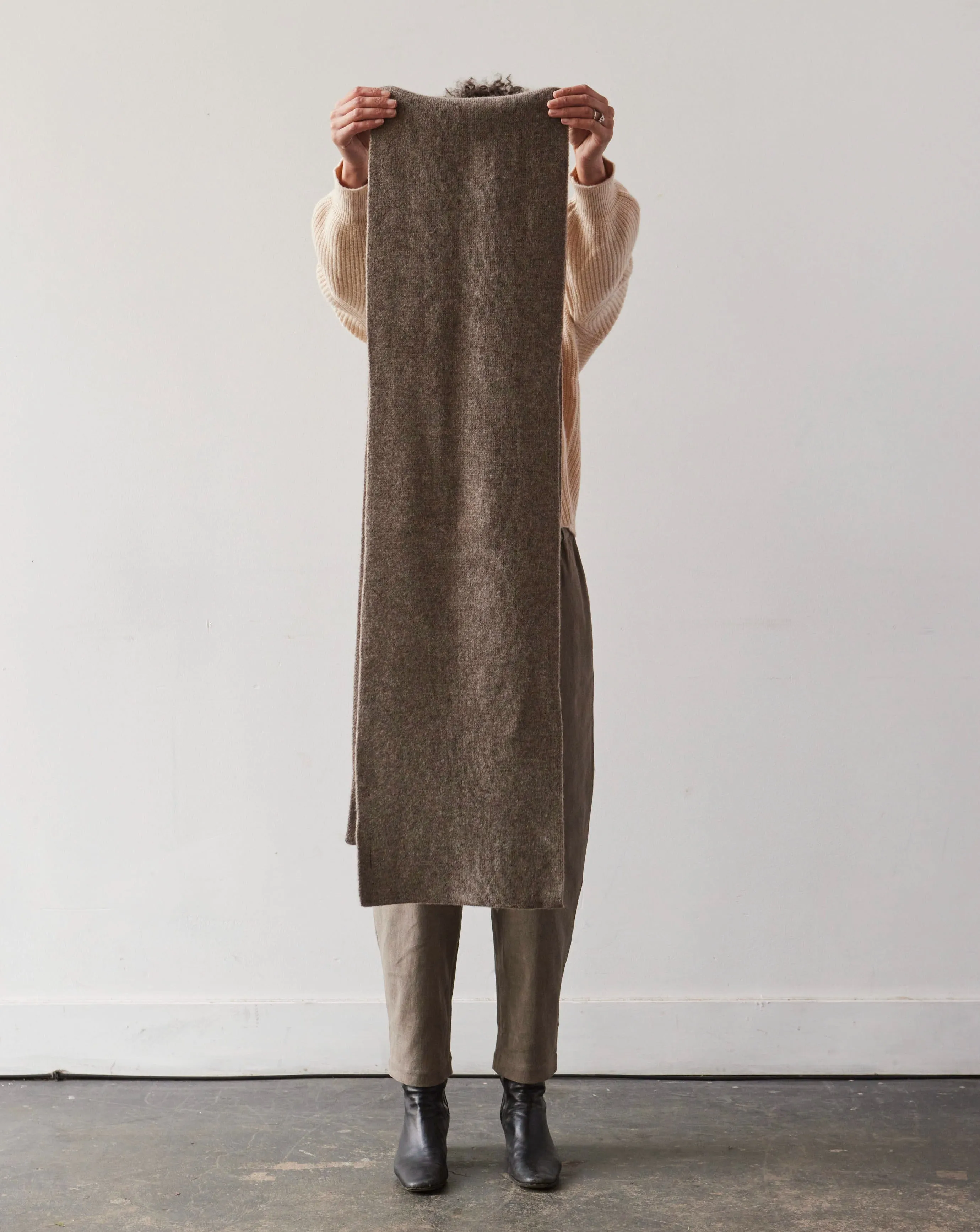 7115 Yak Long Scarf, Taupe