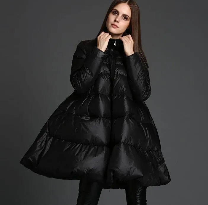 A-Line Women Winter Puffer Coat,Warm Thick 90% Duck Down Coat /1002