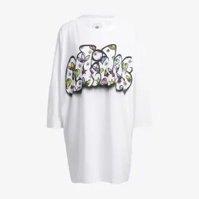 Adidas Originals | JEREMY SCOTT TEE DRESS  { WHITE