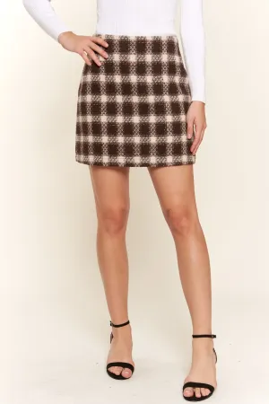 And The Why Brushed Plaid Mini Skirt