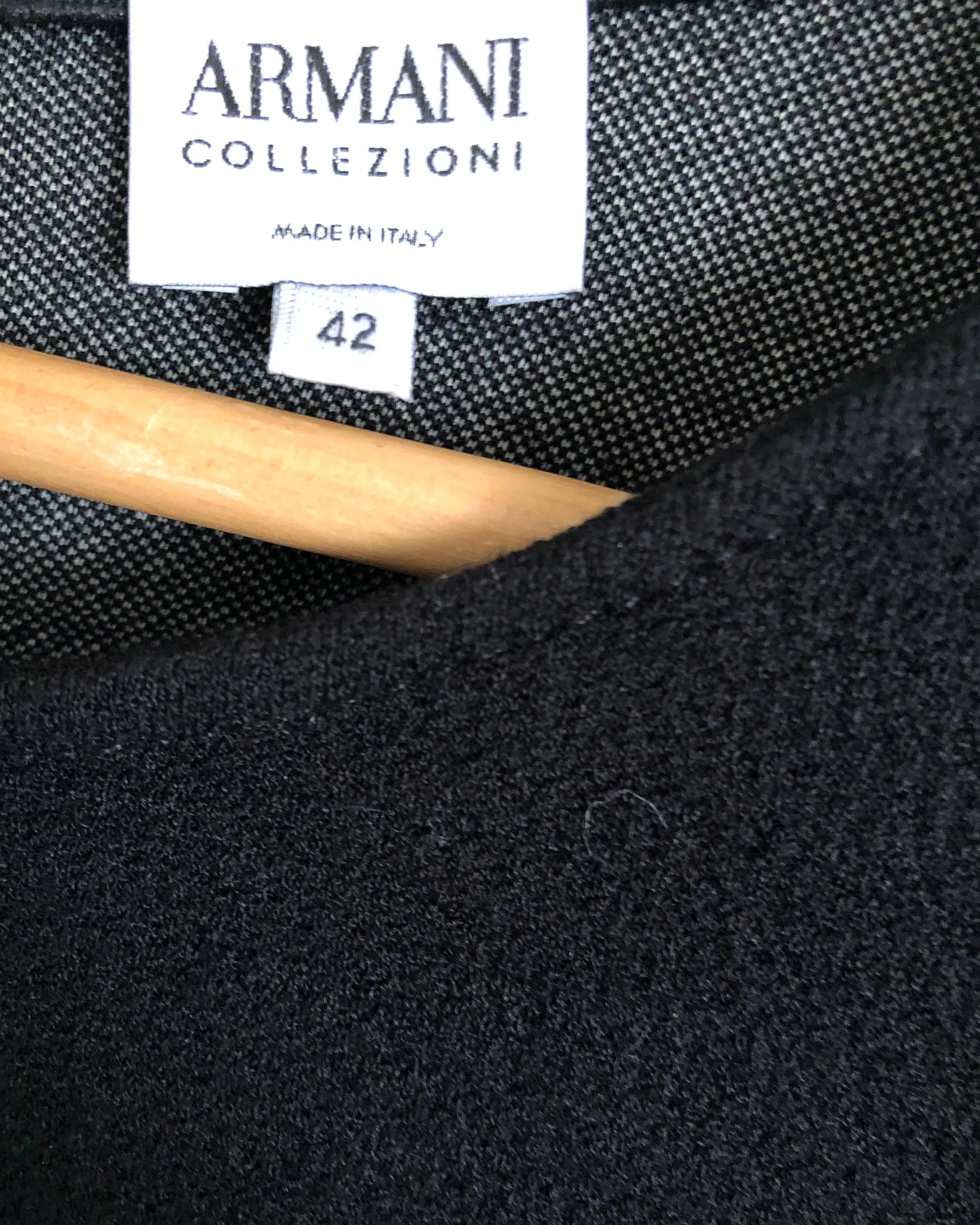 Armani Collezioni Stretch Wool Crepe Short Sleeve T-Shirt Dress Black UK Size 10