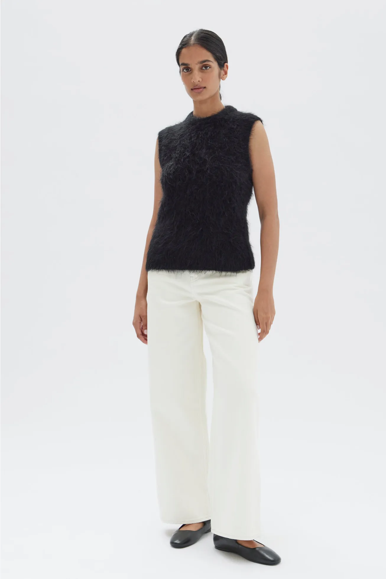 Assembly Label Hunter Alpaca Cropped Knit Vest