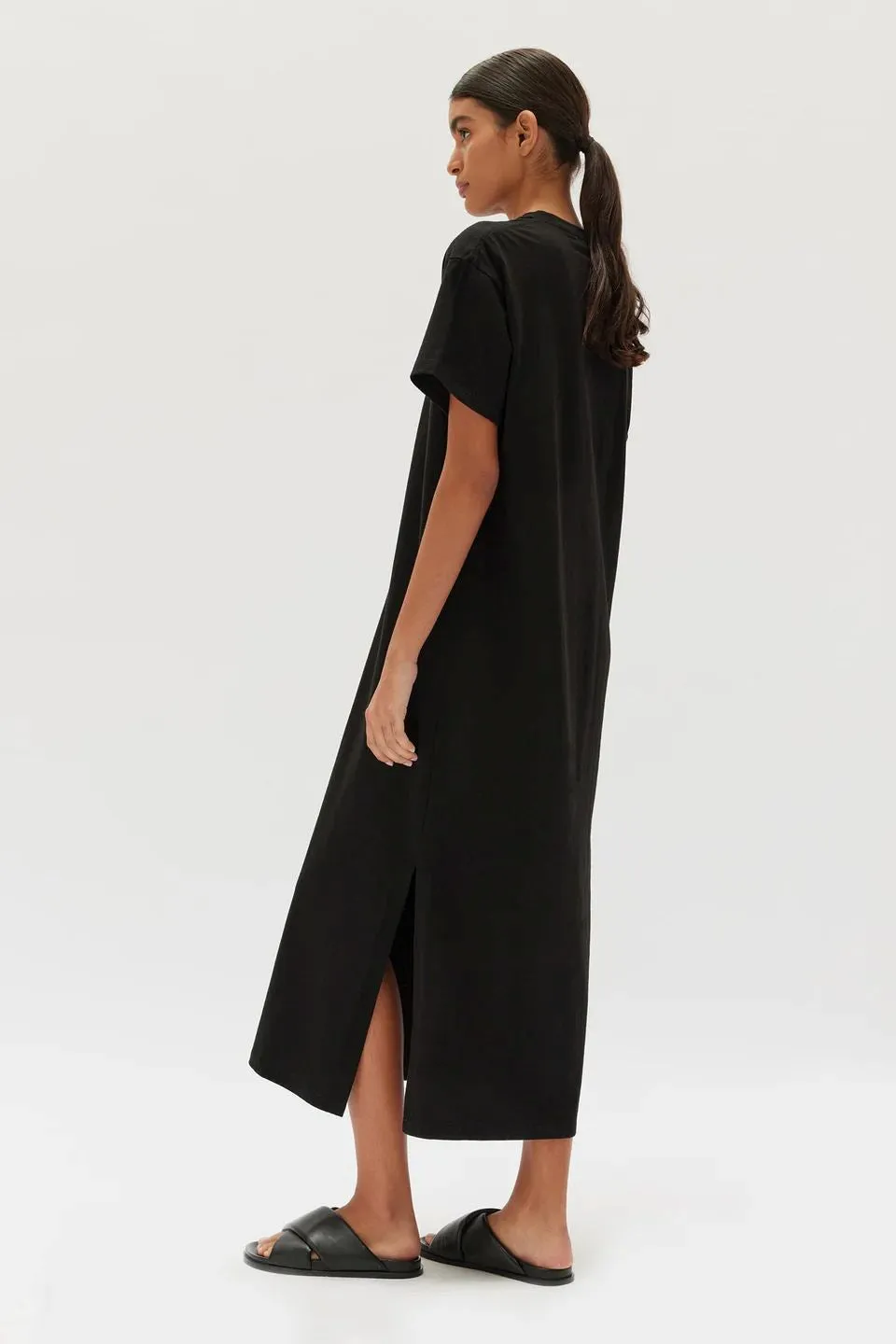 Assembly Label Slone Jersey Tee Dress - Black