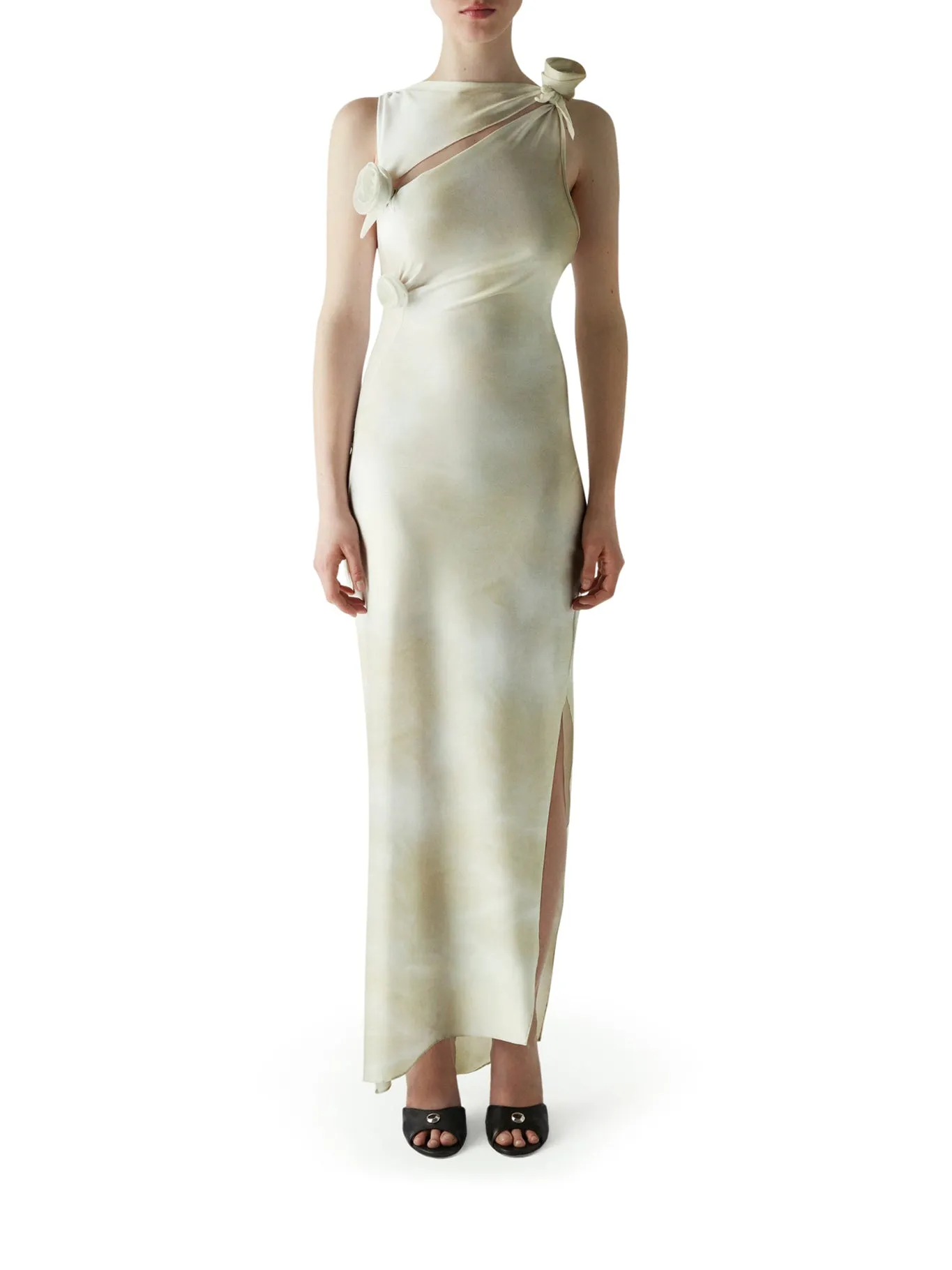 ASYMMETRIC FLOWER GOWN