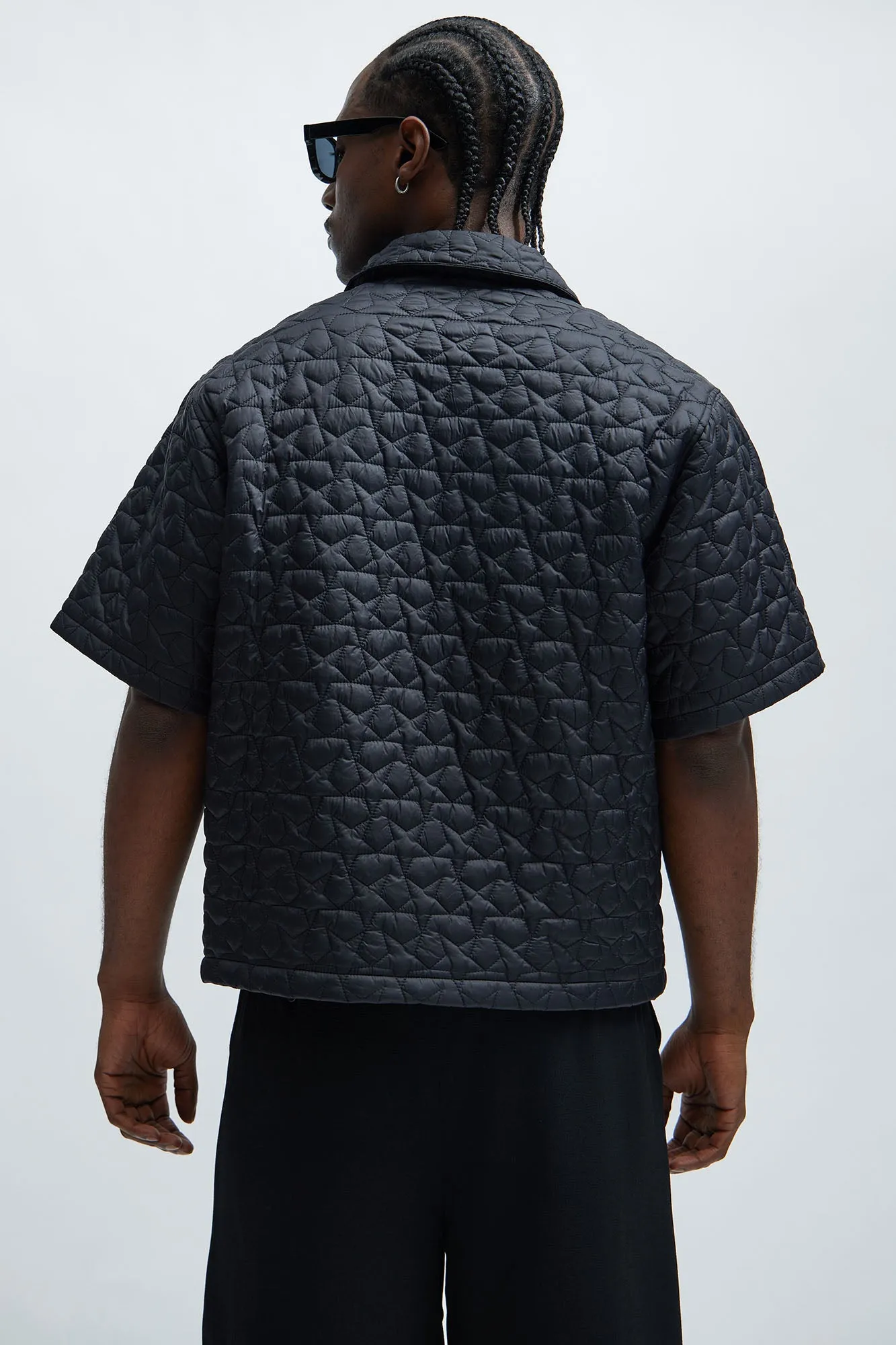 Attucks Quilted Nylon Shirt - Black