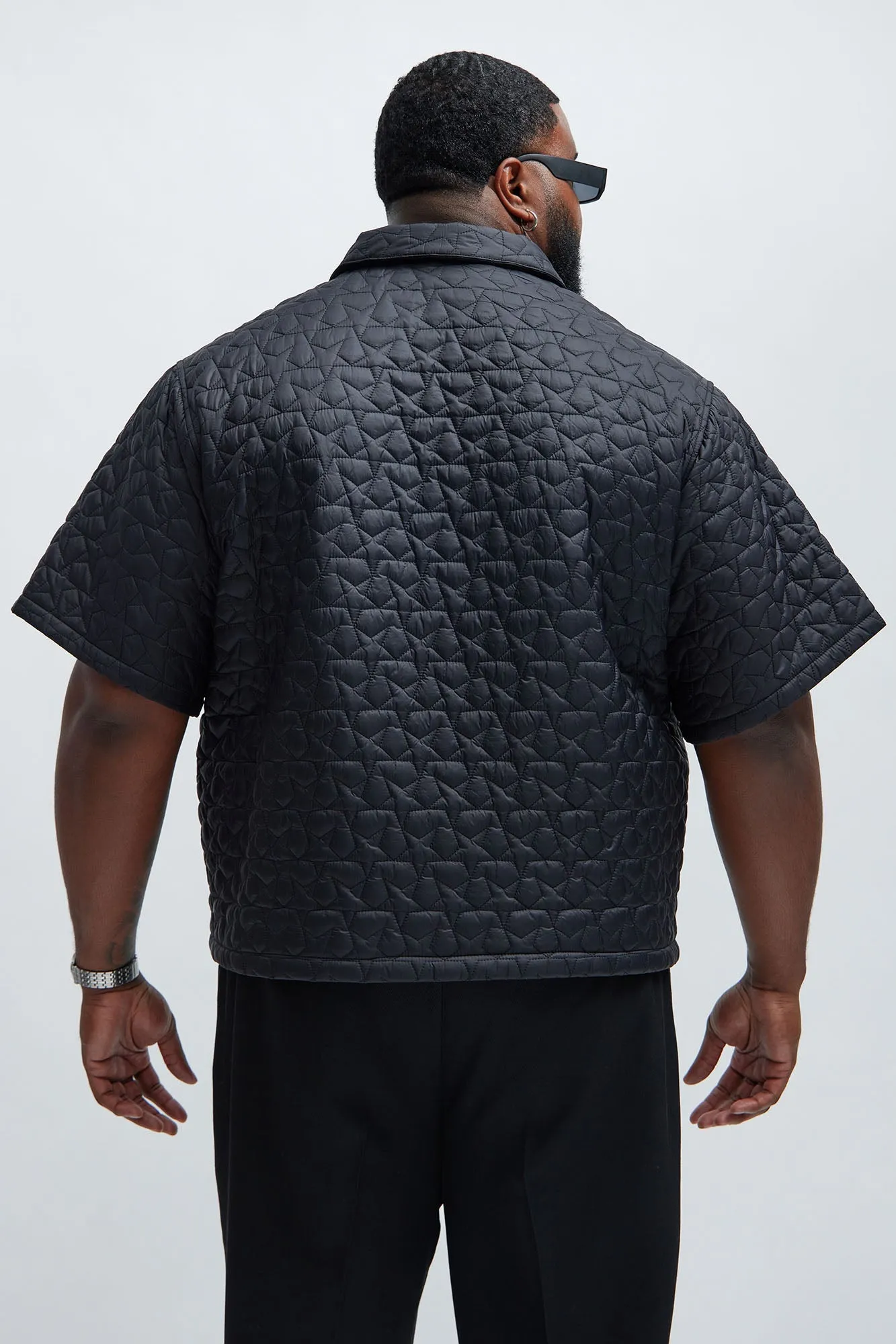 Attucks Quilted Nylon Shirt - Black