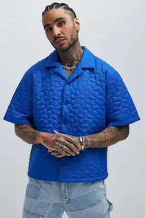 Attucks Quilted Nylon Shirt - Blue