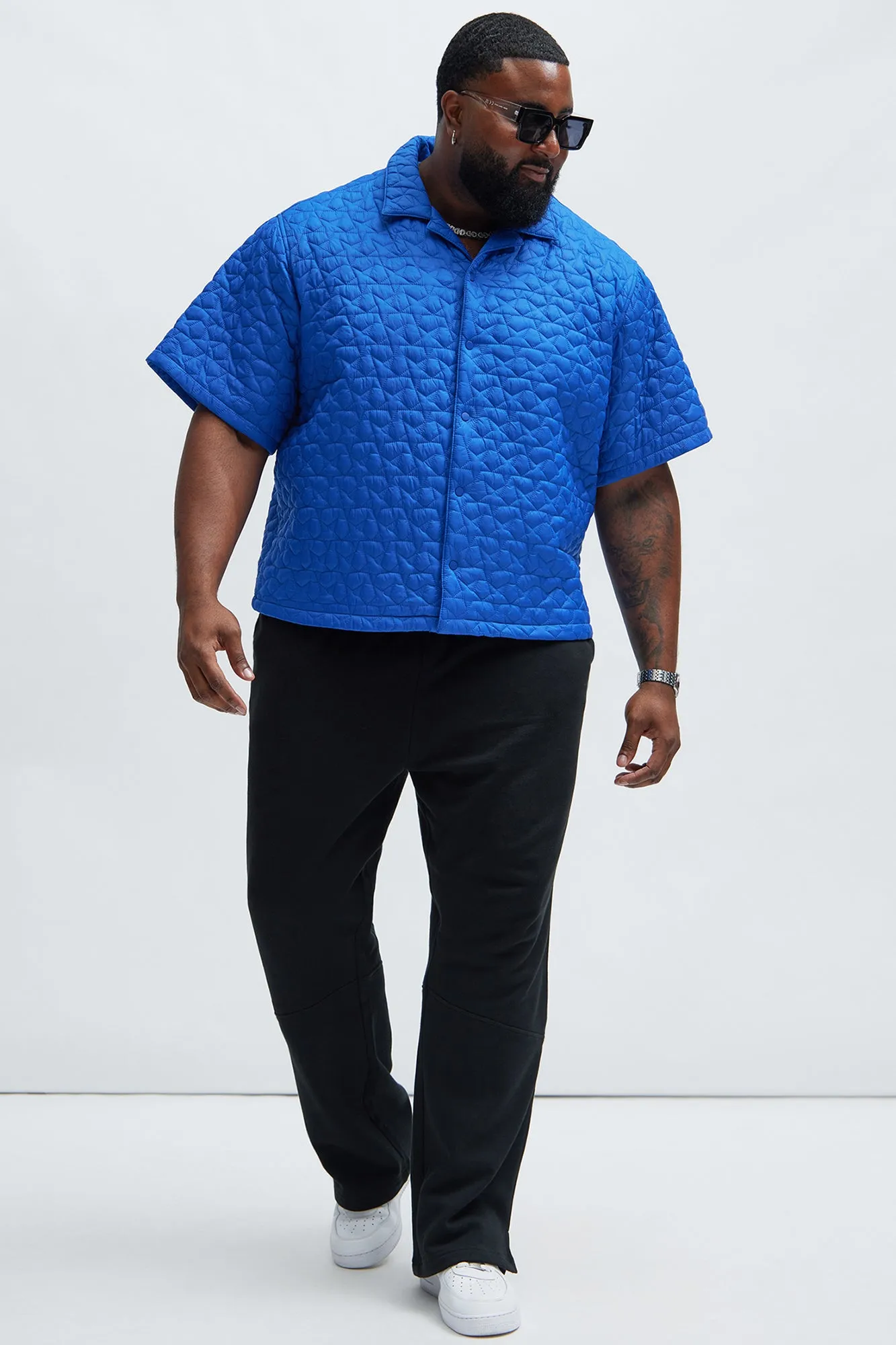 Attucks Quilted Nylon Shirt - Blue