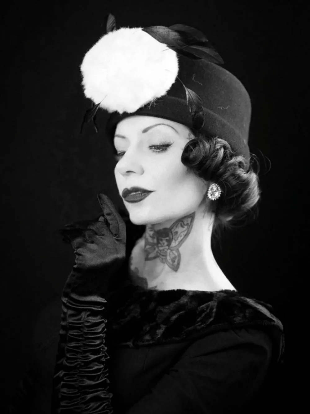 Audrey Hepburn Inspired Feather Hat