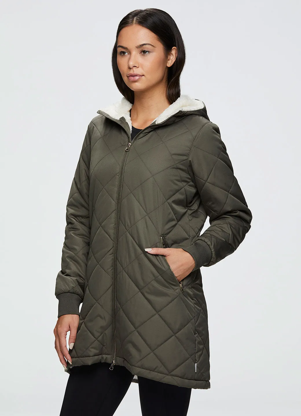 Aya Sherpa Lined Hooded Puffer Coat