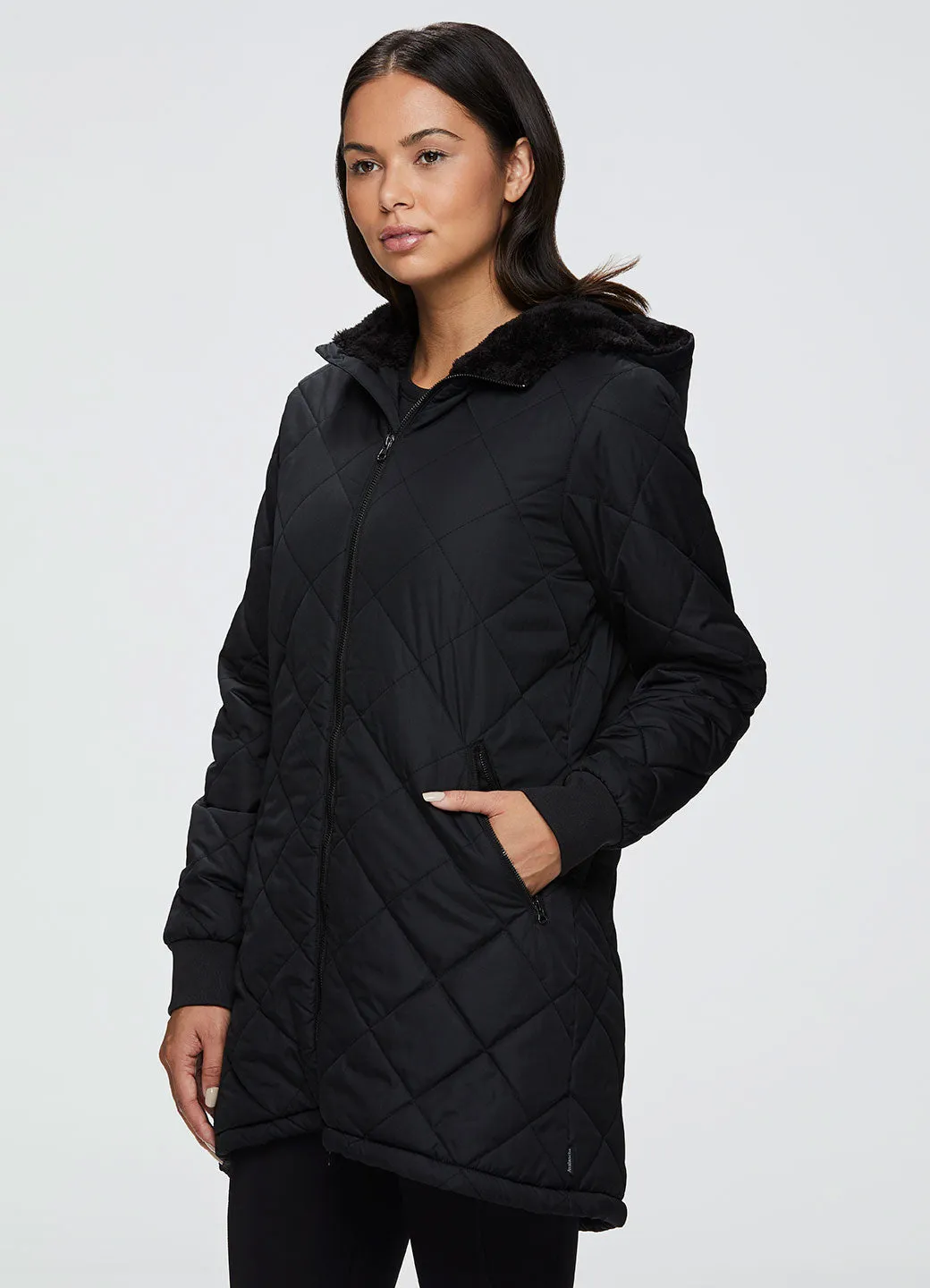 Aya Sherpa Lined Hooded Puffer Coat