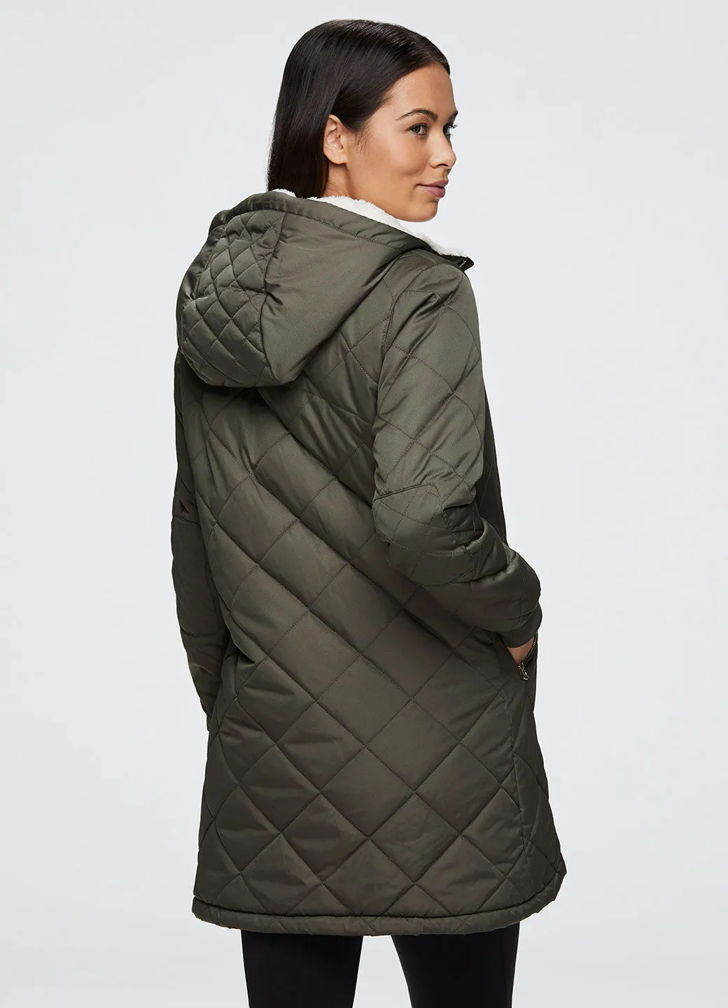 Aya Sherpa Lined Hooded Puffer Coat