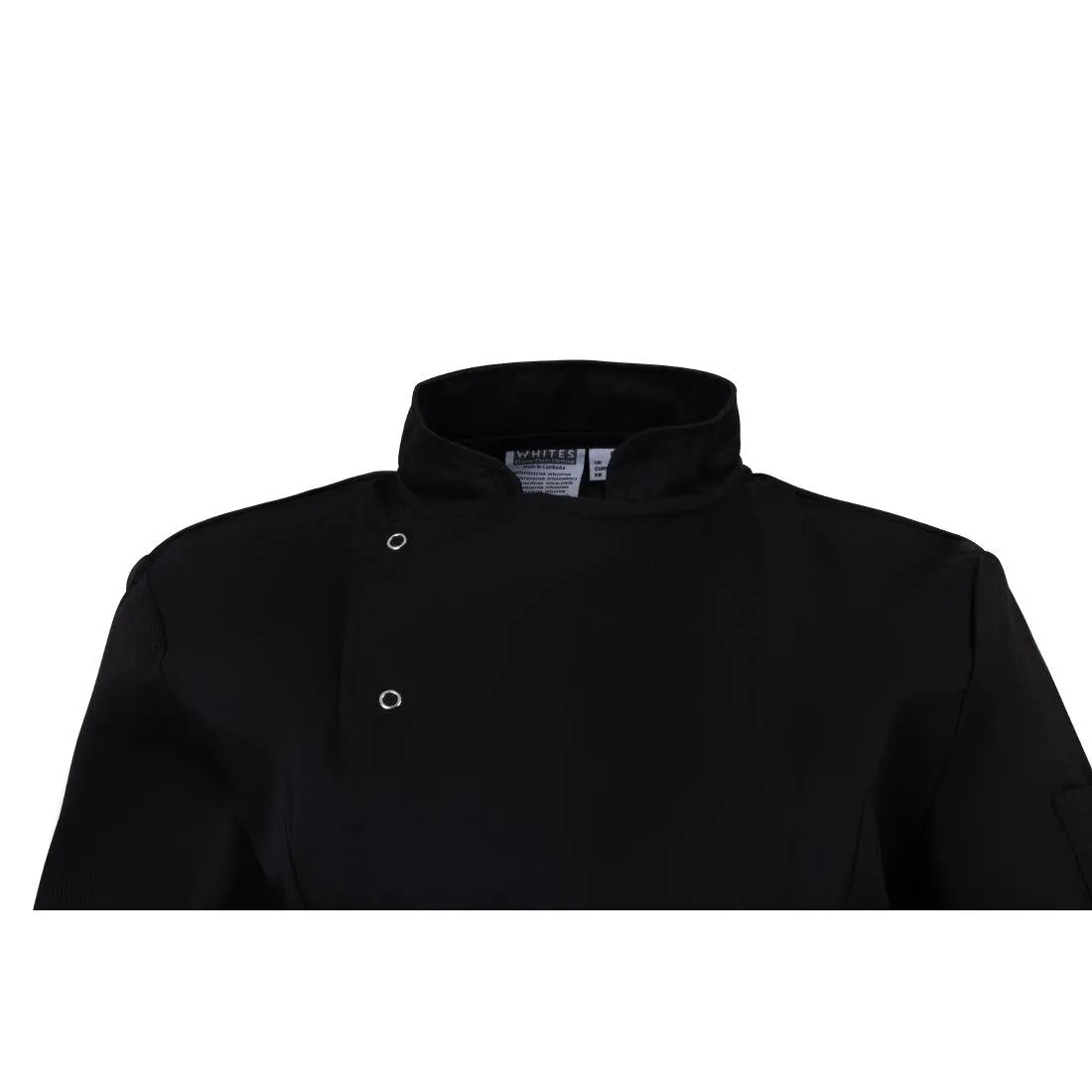 BA110-S Whites Ladies Fitted Chef Jacket Black Size S