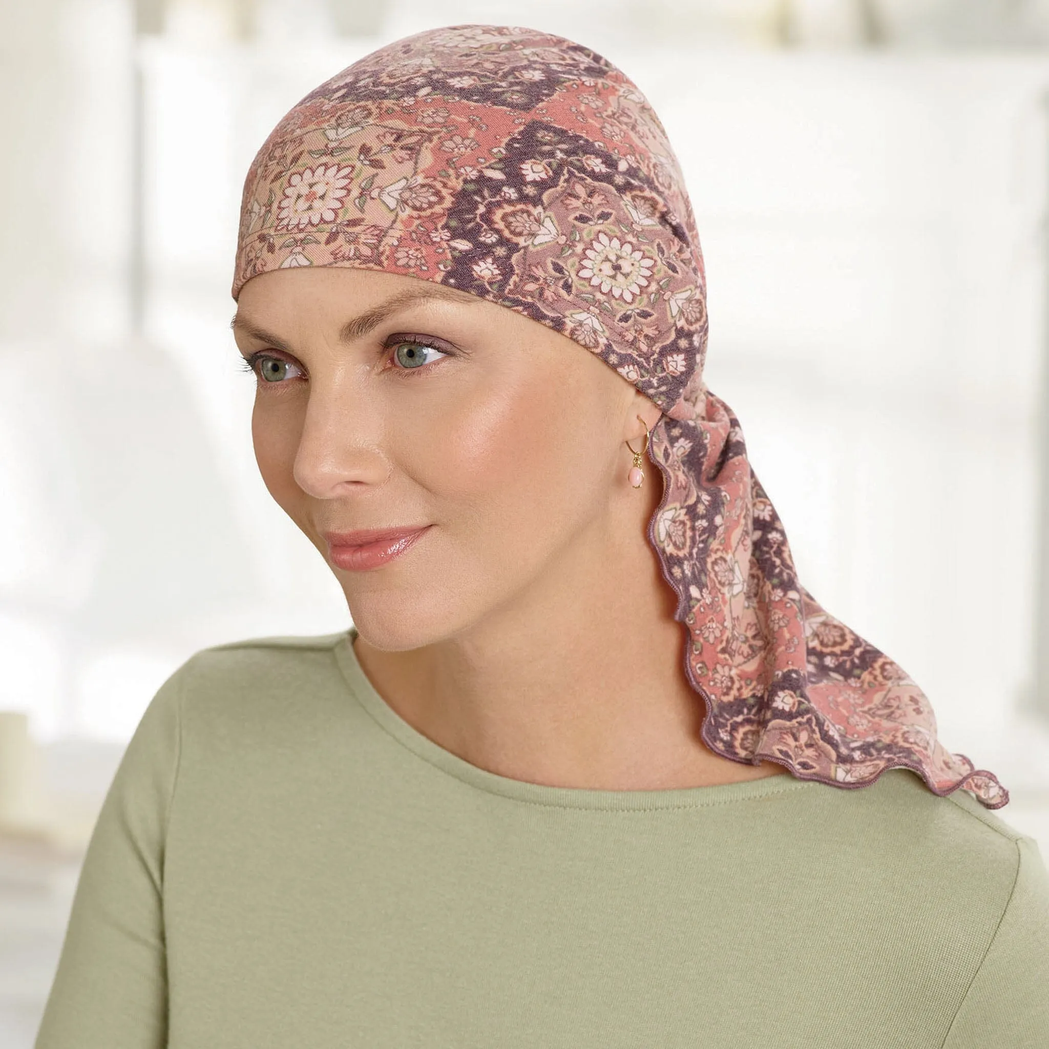 Bella Pink Fleur Paisley Scarf