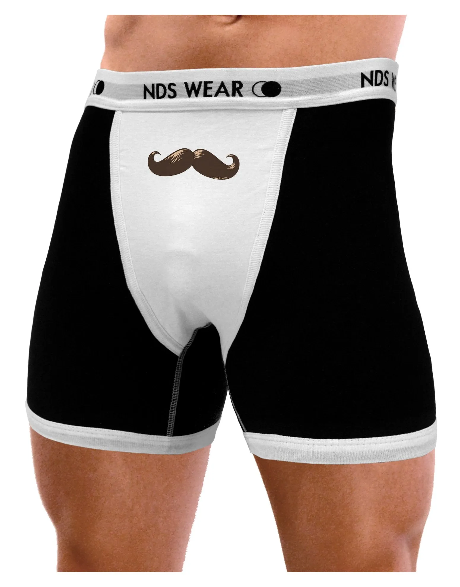 Big Brown Mustache Mens Boxer Brief Underwear