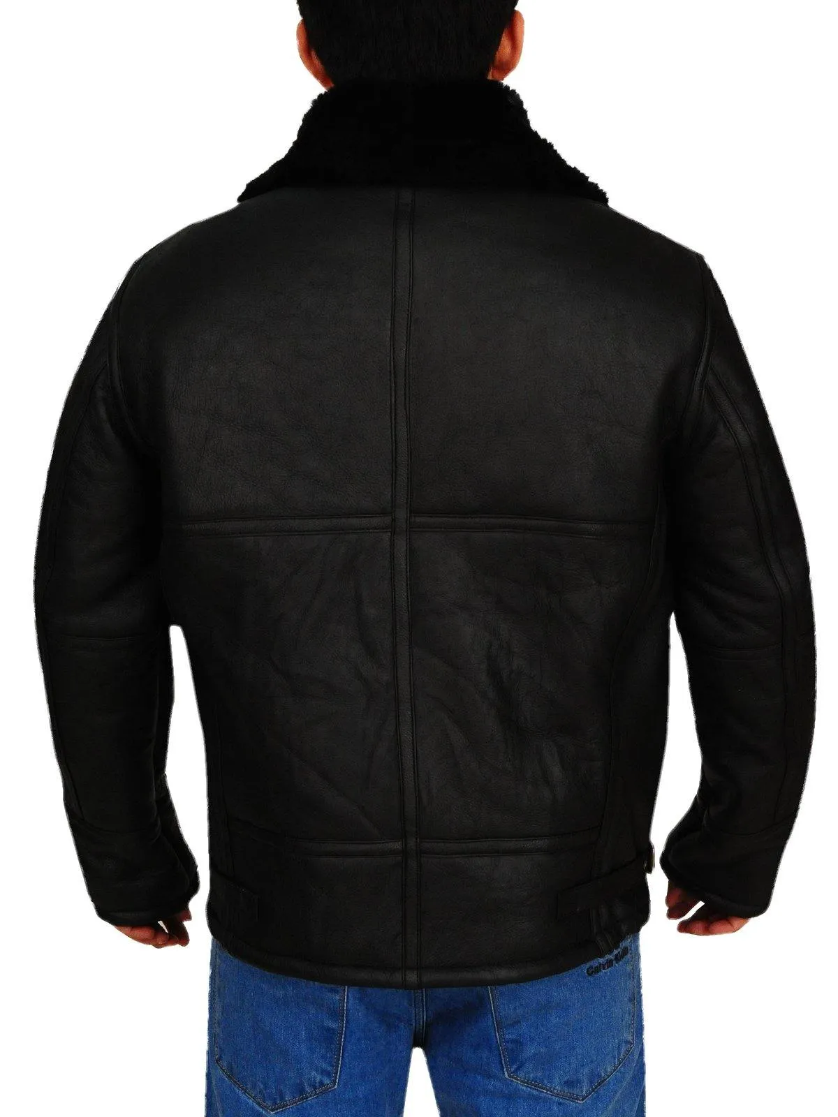 Black B3 Aviator Sheepskin Bomber Jacket