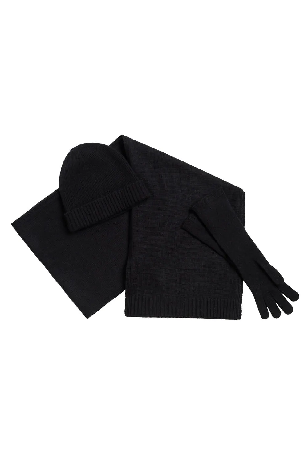 Black Cashmere Accessories Set