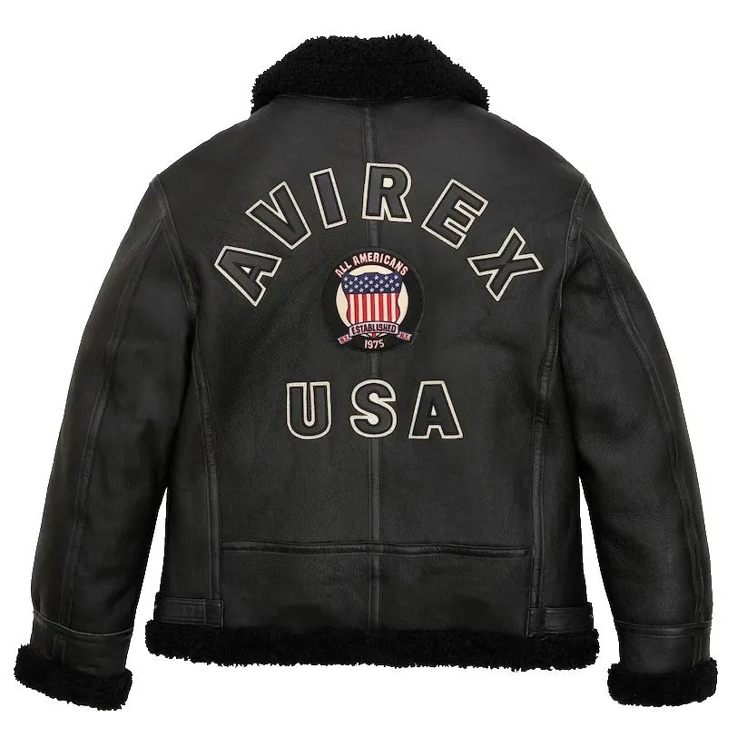 Black Icon B3 Shearling Leather Jacket