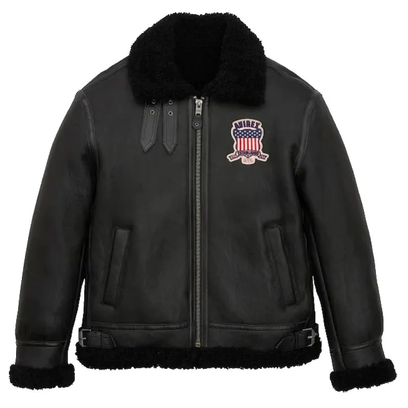 Black Icon B3 Shearling Leather Jacket