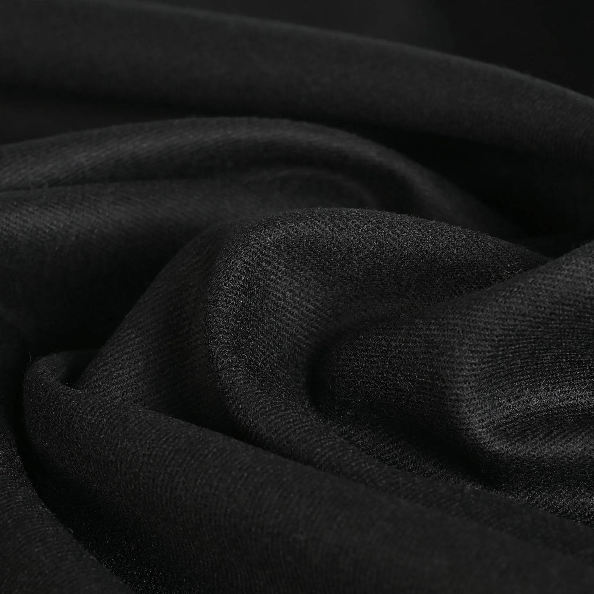 Black Stretchy Flannel Fabric 95106