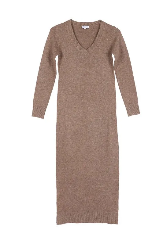 Blaire Sweater Dress // Brown or Grey