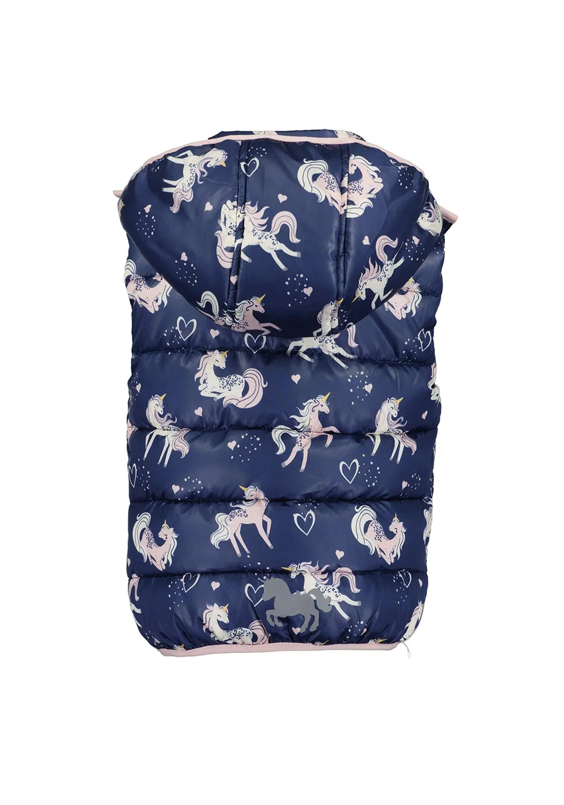 Blue Seven Girls Unicorn Full Zip Gilet, Navy