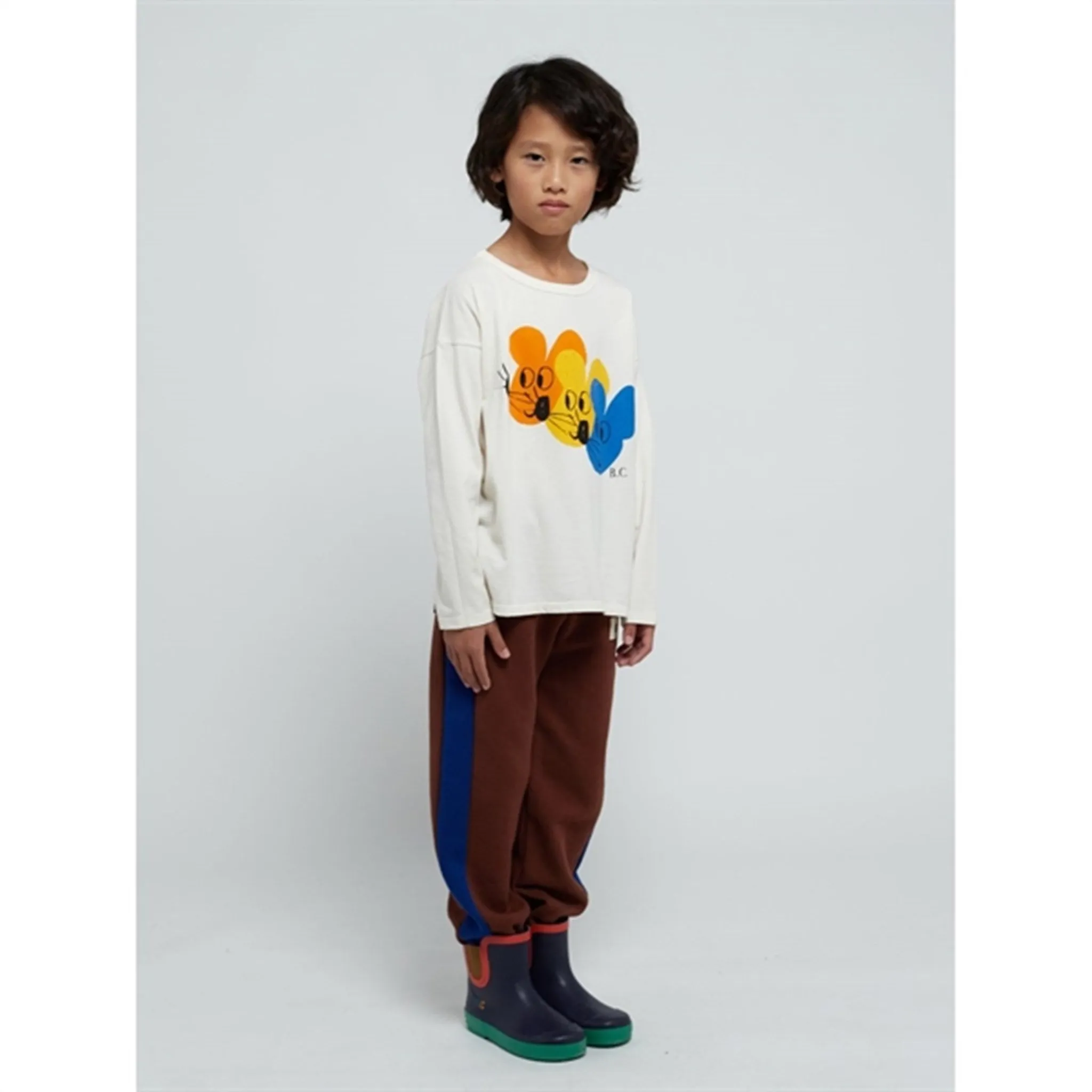 Bobo Choses Dark Brown B.C Label Sweatpants