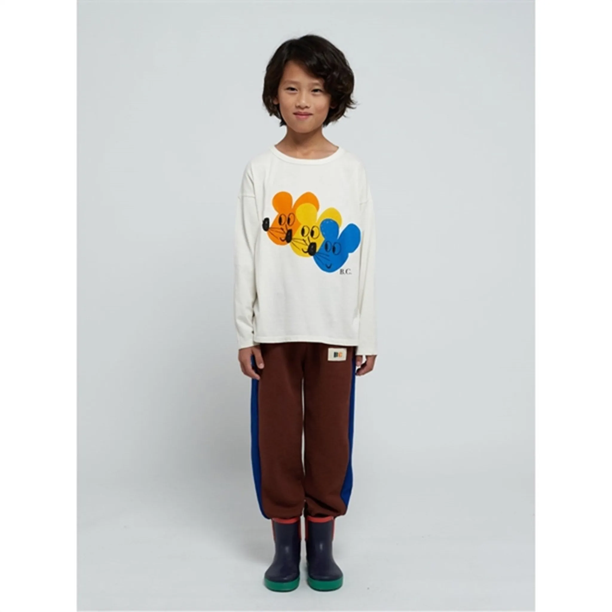 Bobo Choses Dark Brown B.C Label Sweatpants