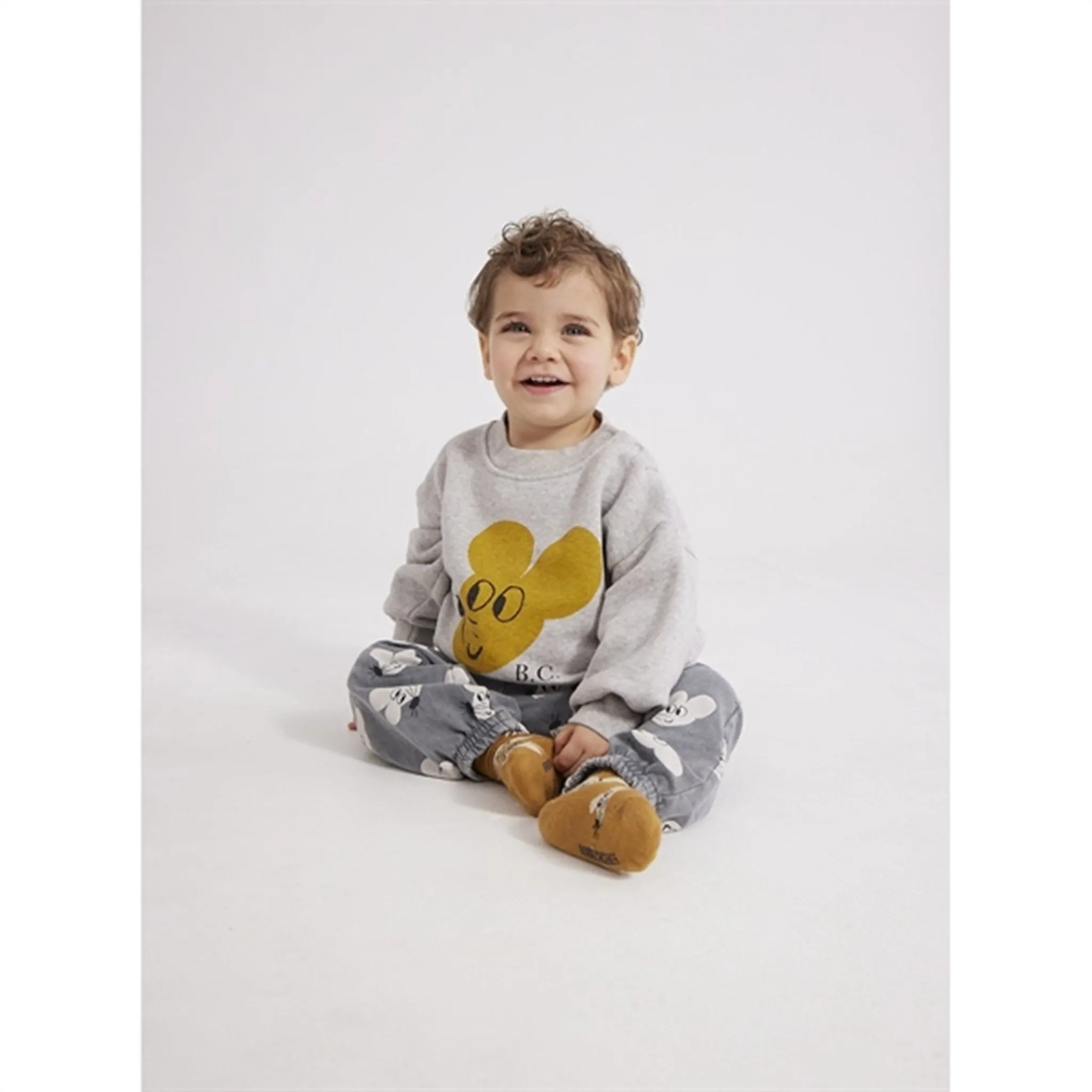 Bobo Choses Grey Mouse Sweatpants AOP