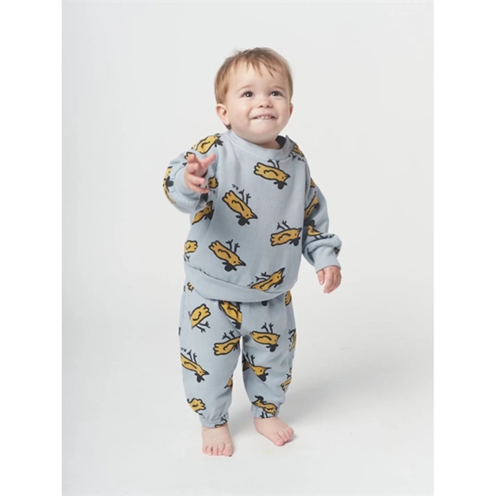 Bobo Choses Light Blue Mr Birdie All Over Sweatpants