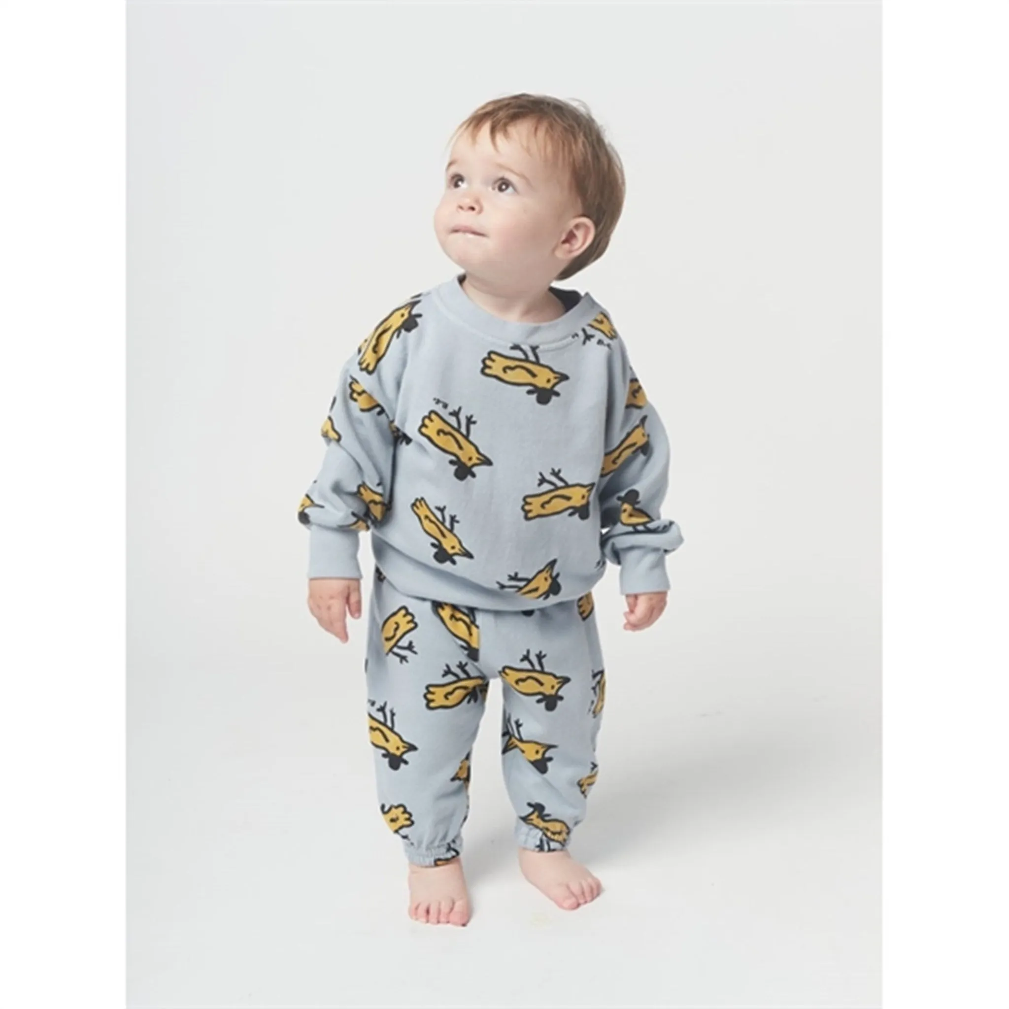 Bobo Choses Light Blue Mr Birdie All Over Sweatpants