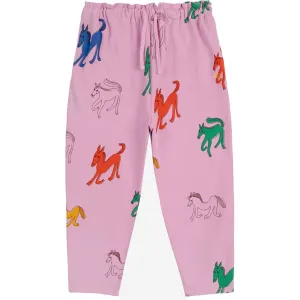 Bobo Choses Pink Wonder Horse All Over Paper Bag JAndging Pants