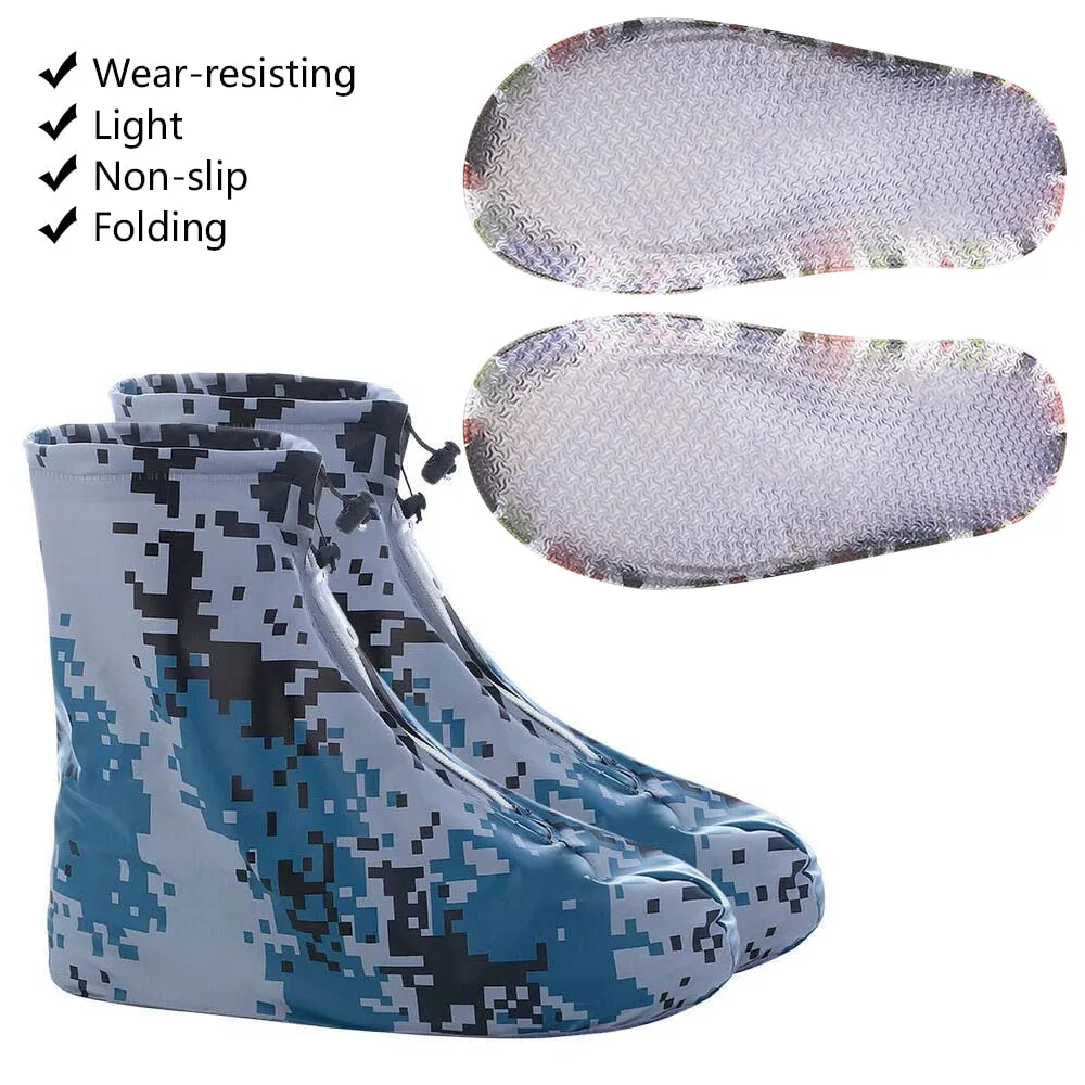 Boots Waterproof Shoe Cover Silicone Material Unisex Shoes Protectors Rain Boots Cover for Indoor Outdoor Rainy Thicker Non-slip