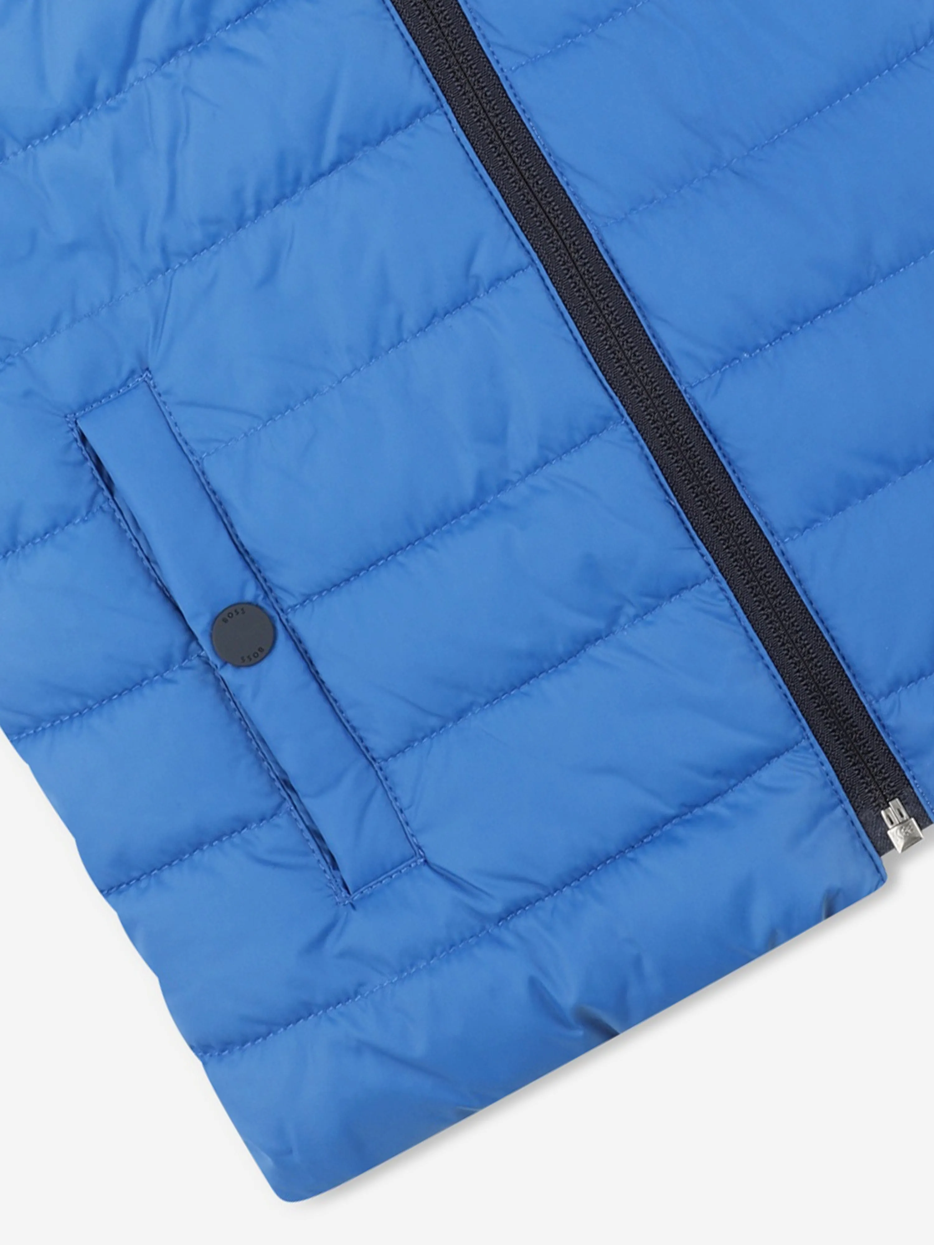 BOSS Boys Reversible Padded Gilet in Blue