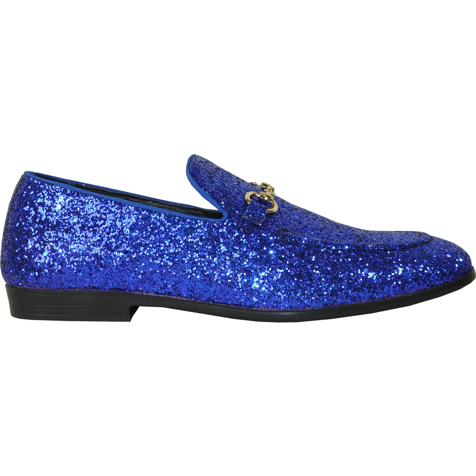 BRAVO Men Dress Shoe PROM-1 Loafer Shoe for Prom & Wedding Blue