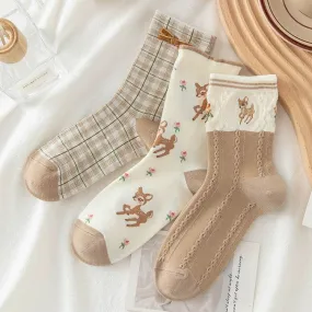 Brown Deer Socks (3 pcs)