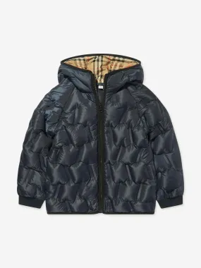 Burberry Boys Quilted Noah Jacket in Navy