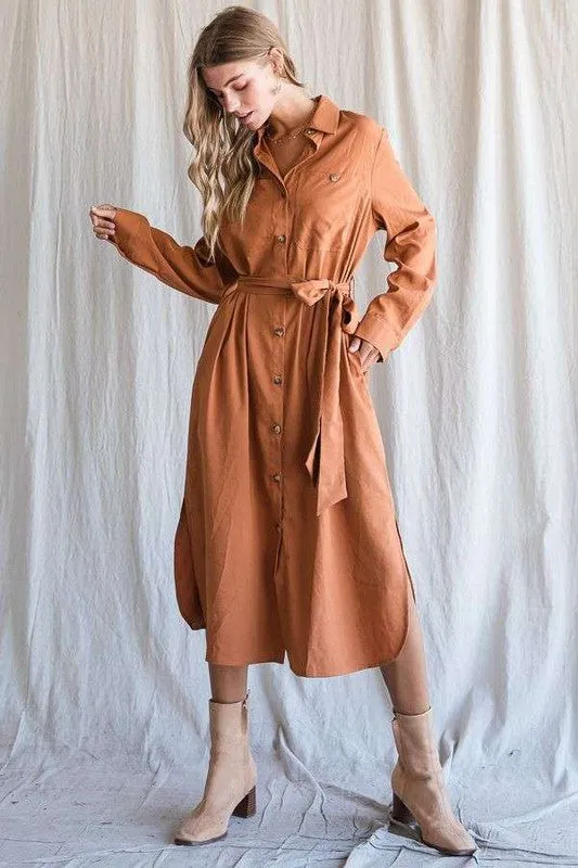 Button Down Midi Dress