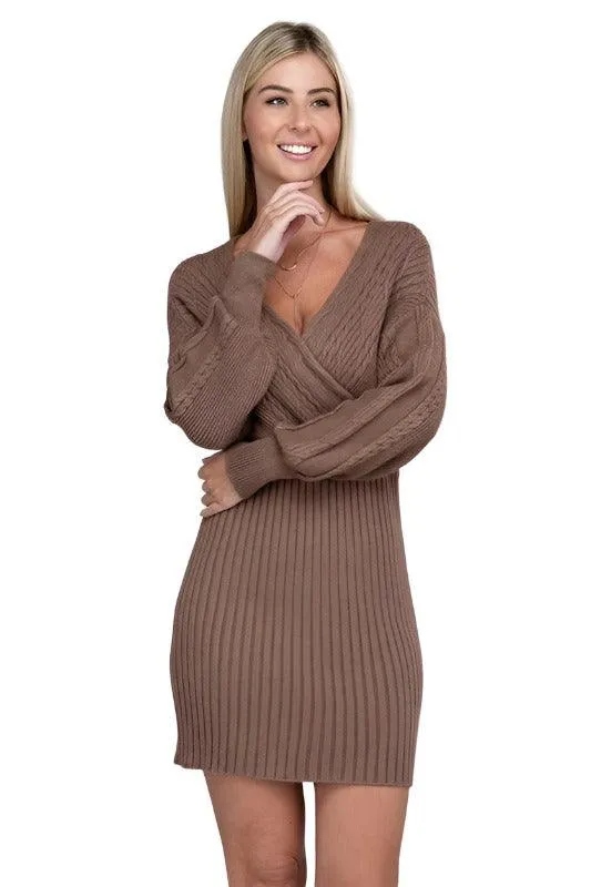 Cable Knit Sweater Dress