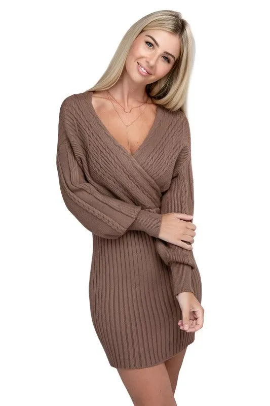 Cable Knit Sweater Dress