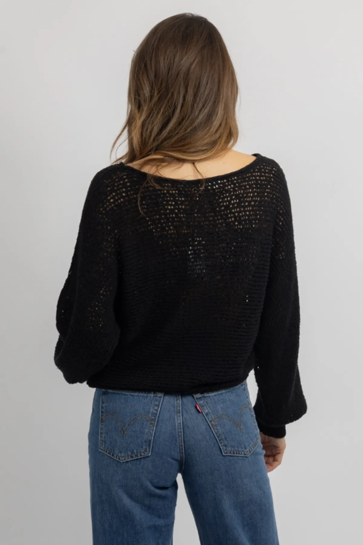 CANYON BLACK CROCHET TOP