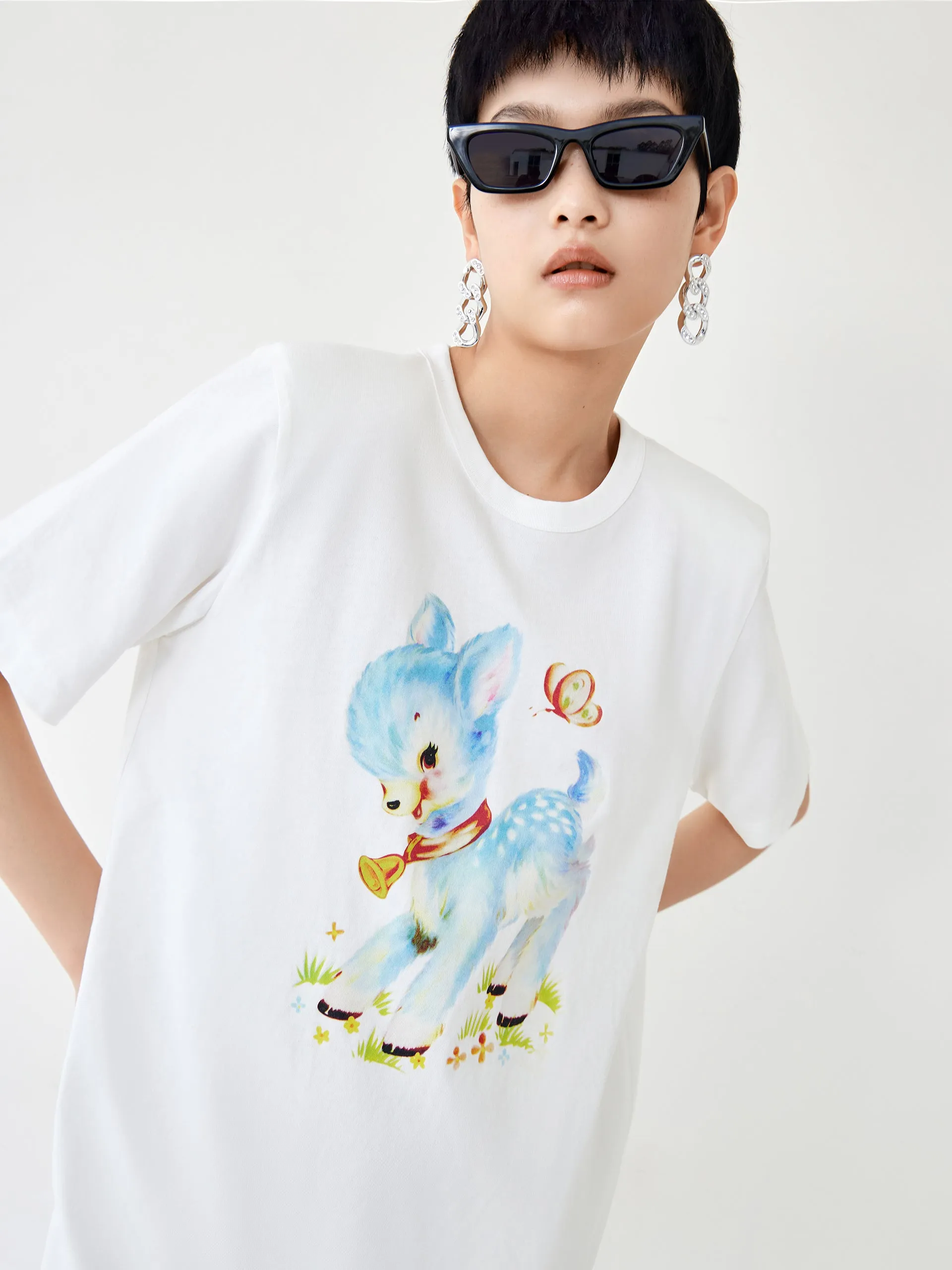 Cartoon Print T-shirt Dress