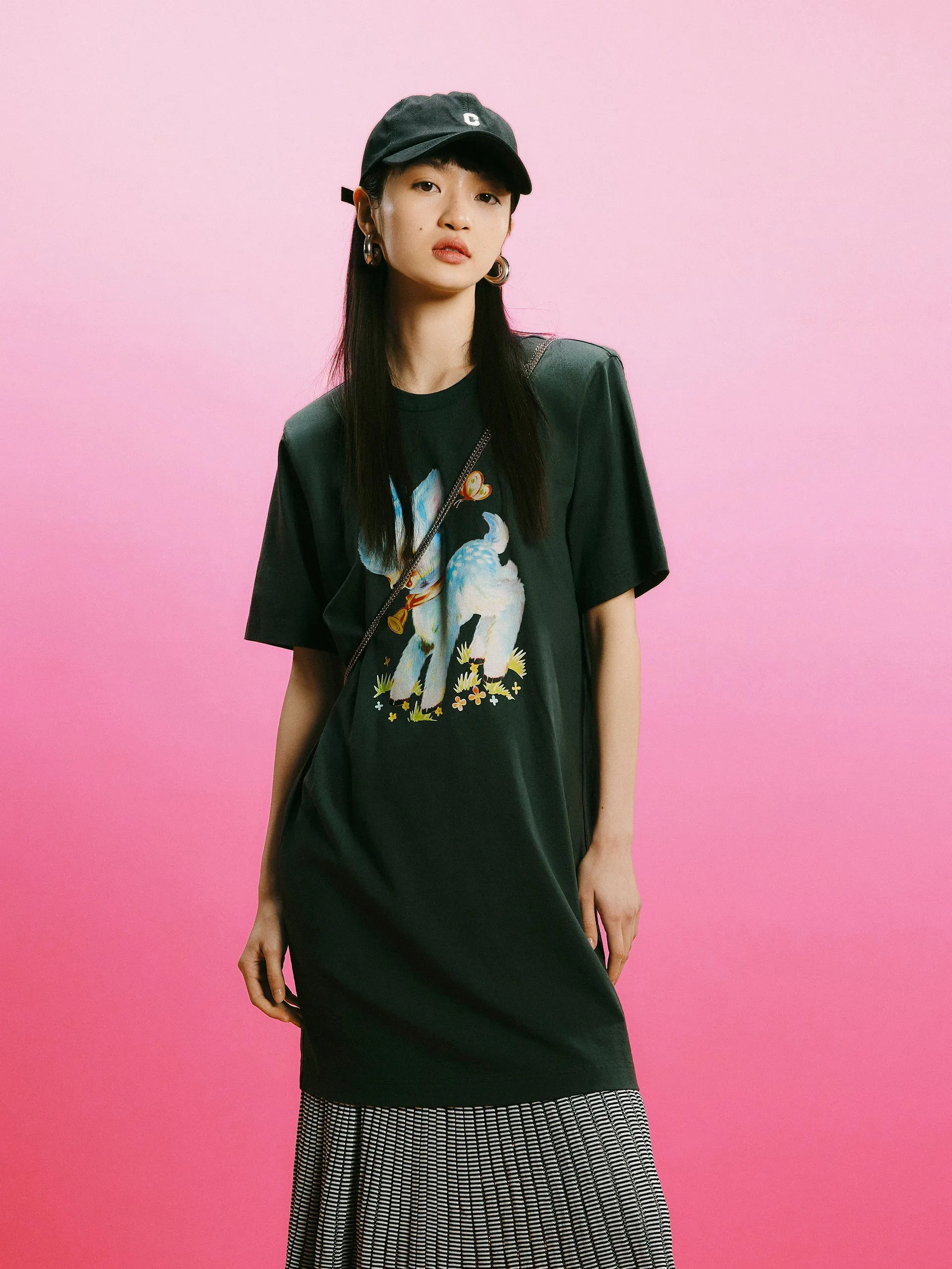 Cartoon Print T-shirt Dress