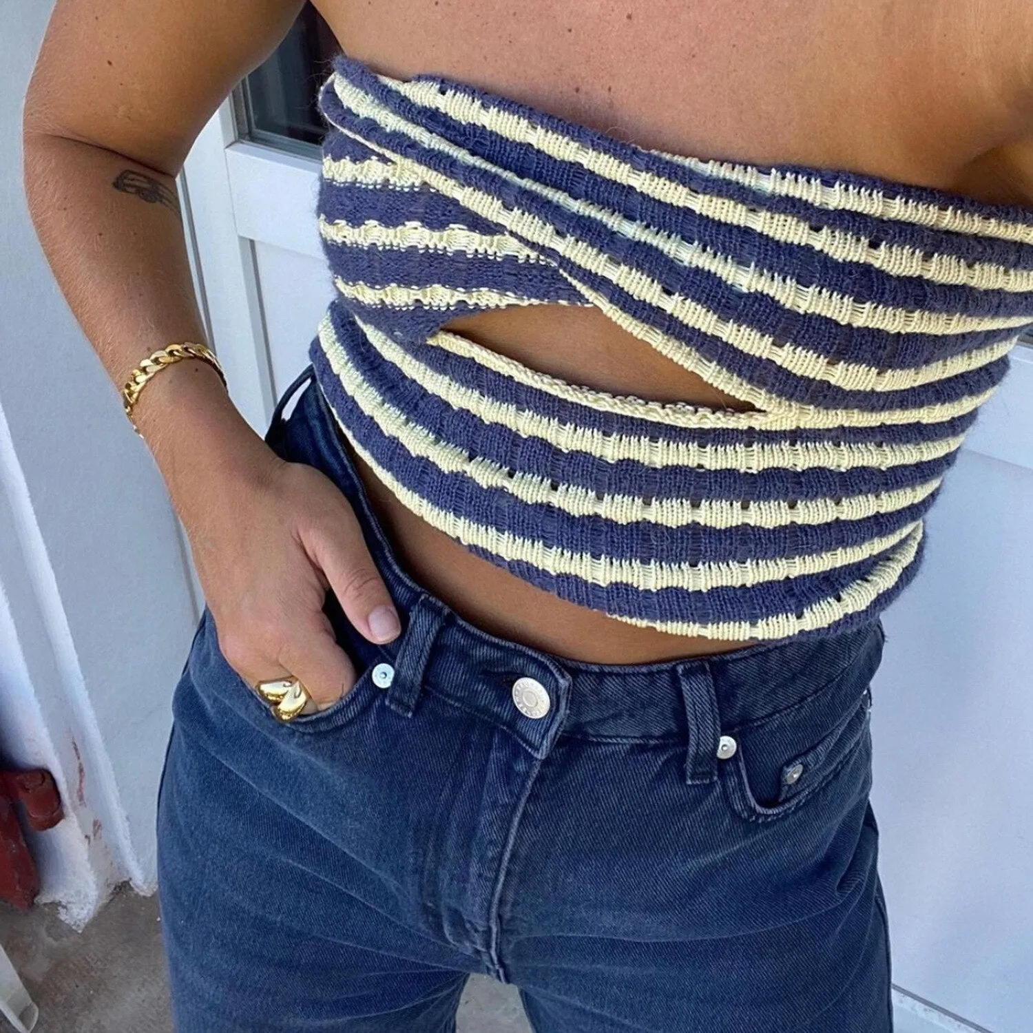 Casual Sexy Top Women Knitted Vest