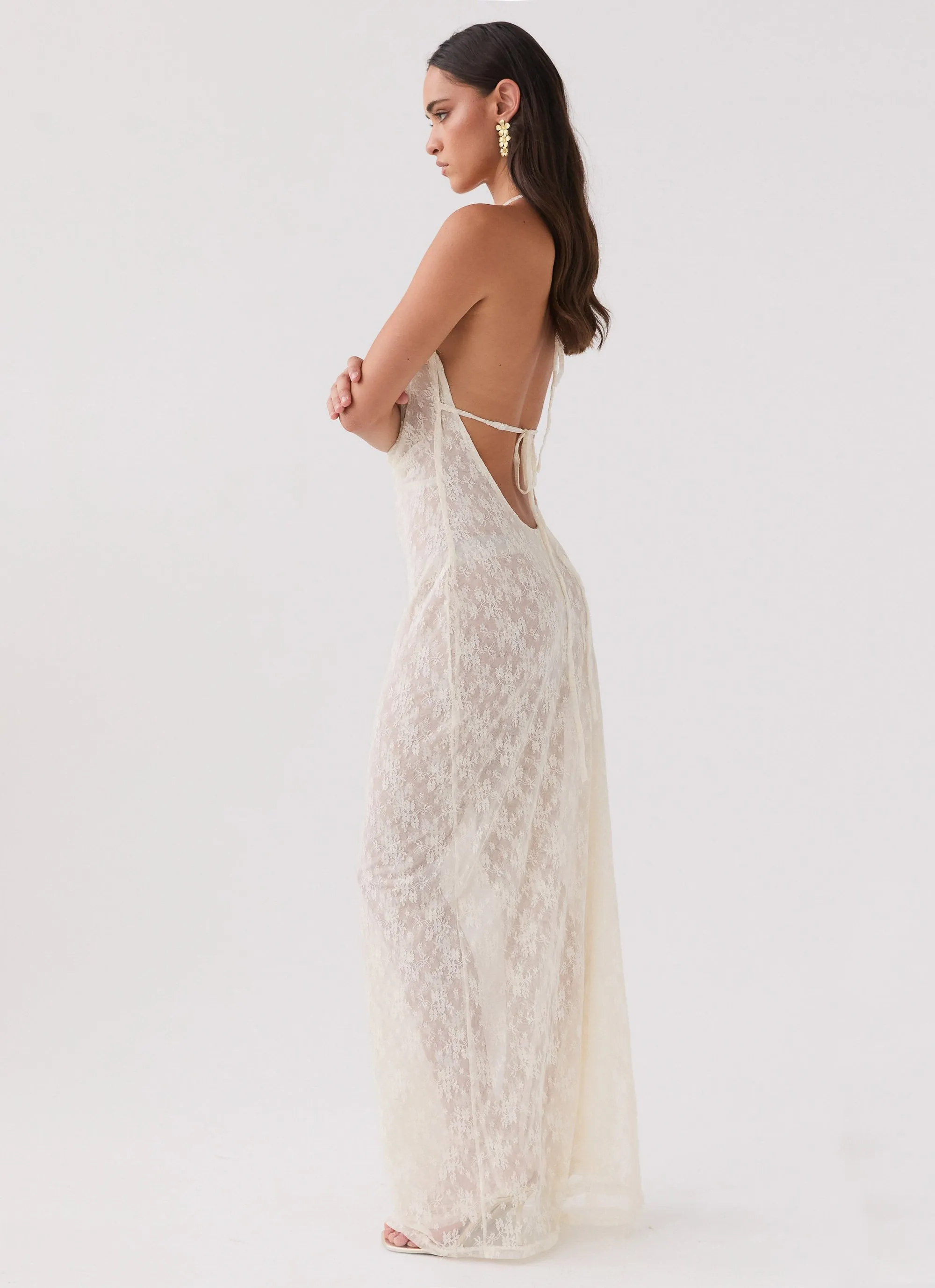 Champagne Coastline Maxi Dress - Ivory