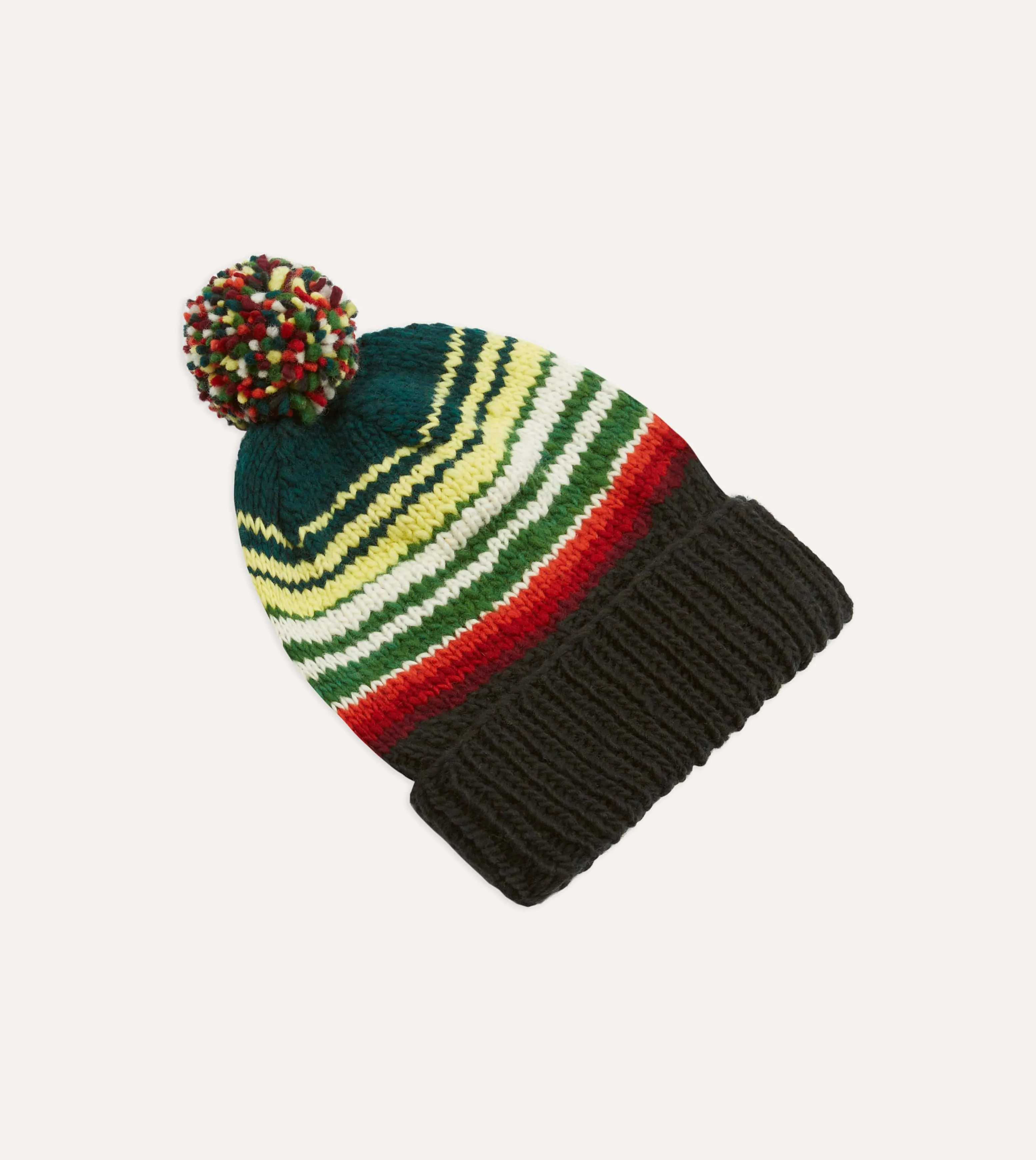 Chamula for Drake's Black Serape Knit Cap