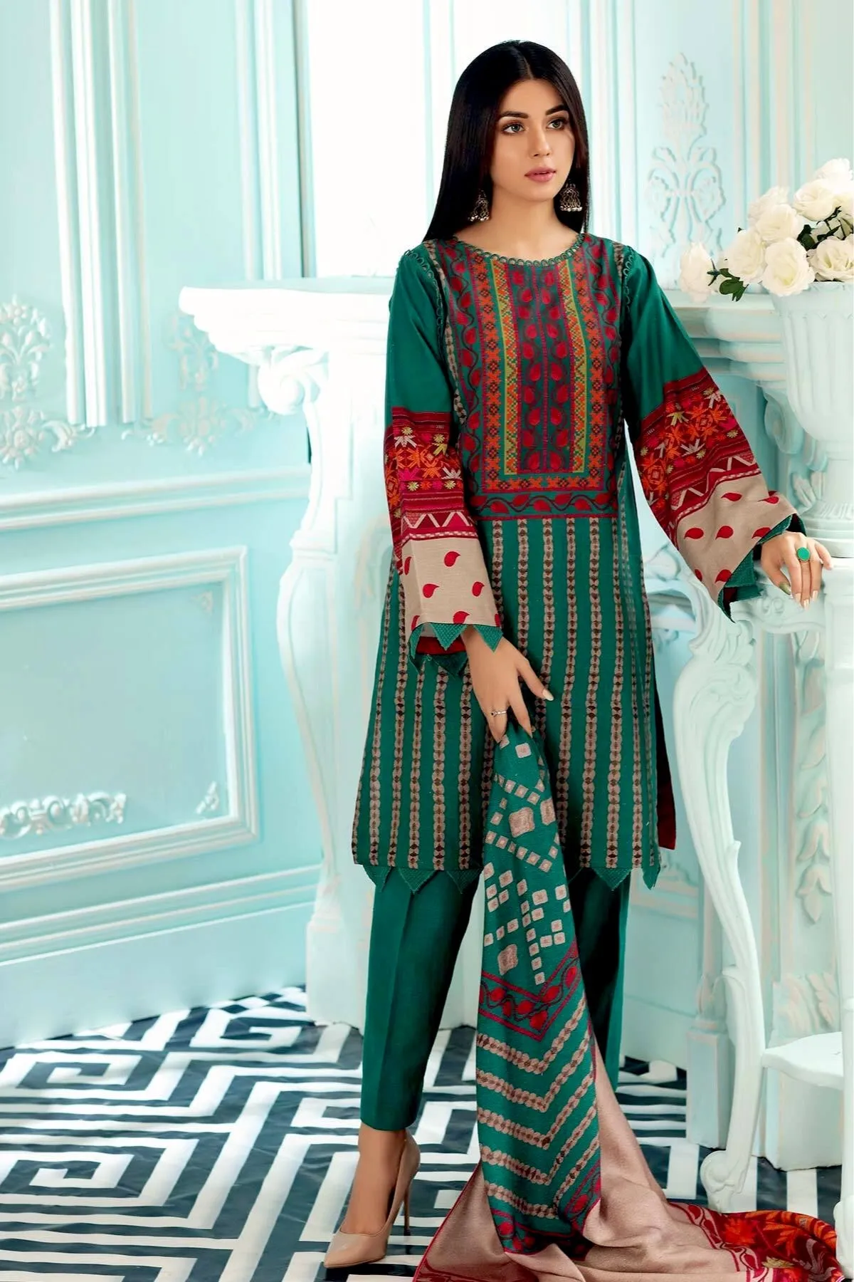 Charizma Qaus Printed Khaddar Collection – QPK-14