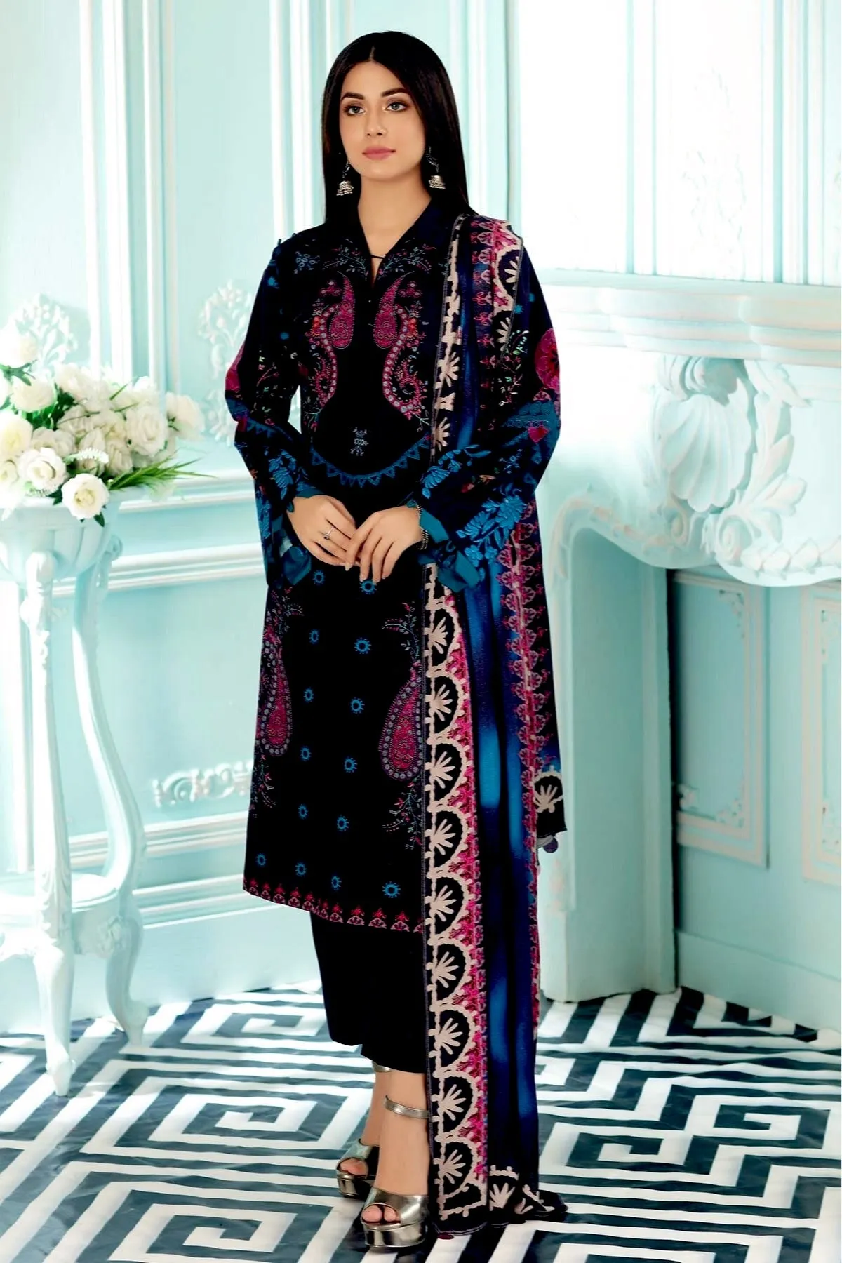 Charizma Qaus Printed Khaddar Collection – QPK-15