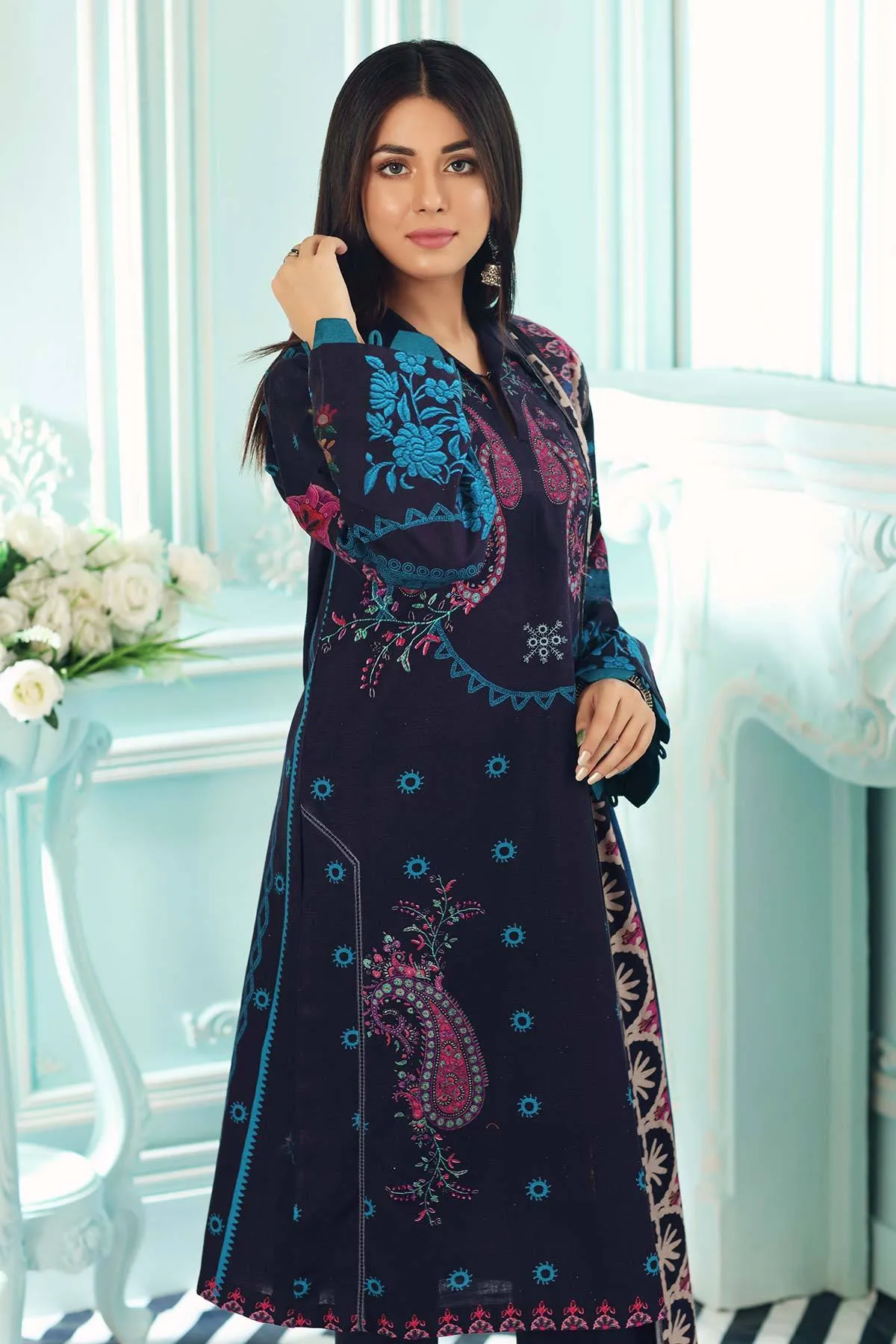 Charizma Qaus Printed Khaddar Collection – QPK-15