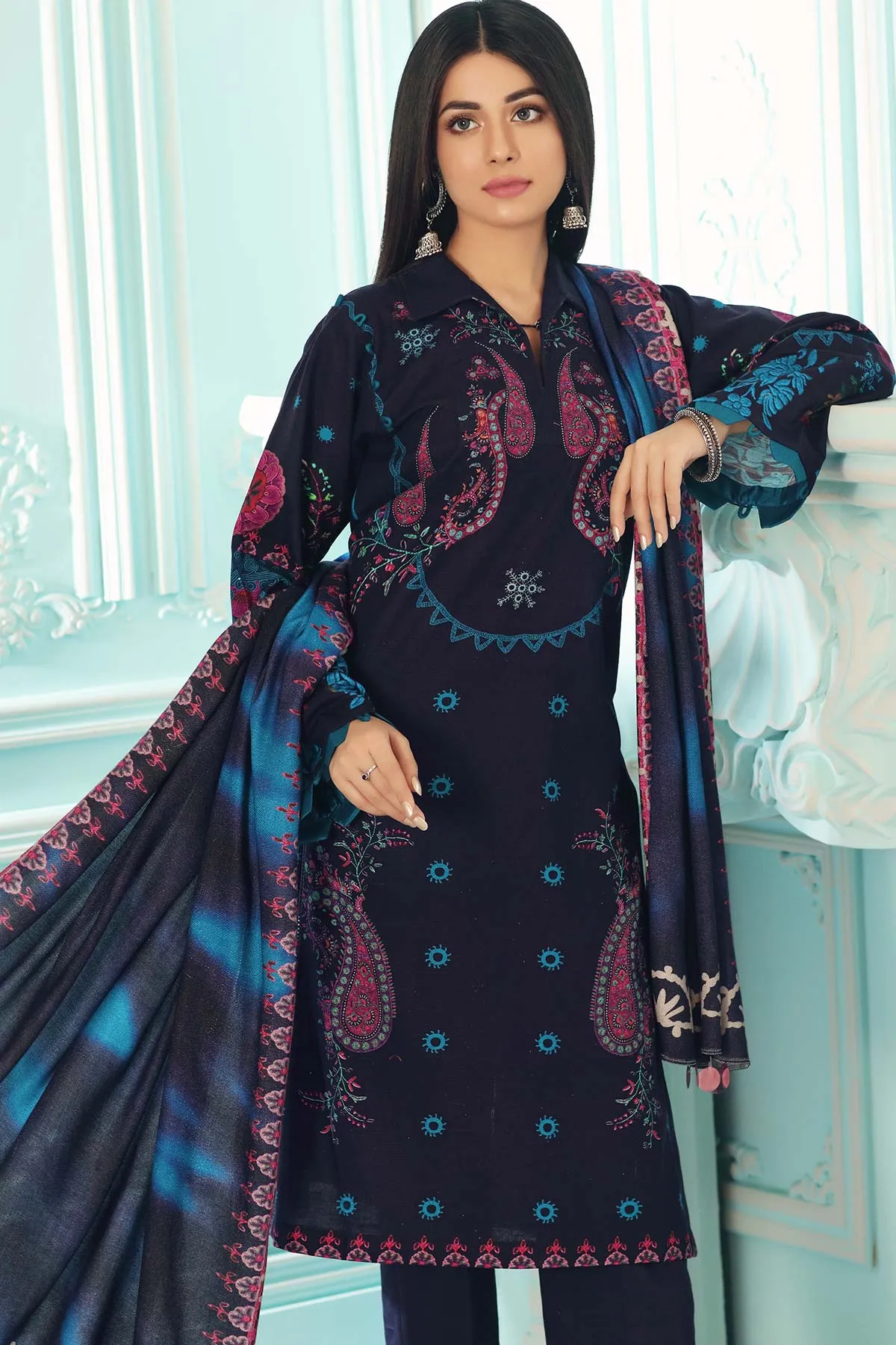 Charizma Qaus Printed Khaddar Collection – QPK-15